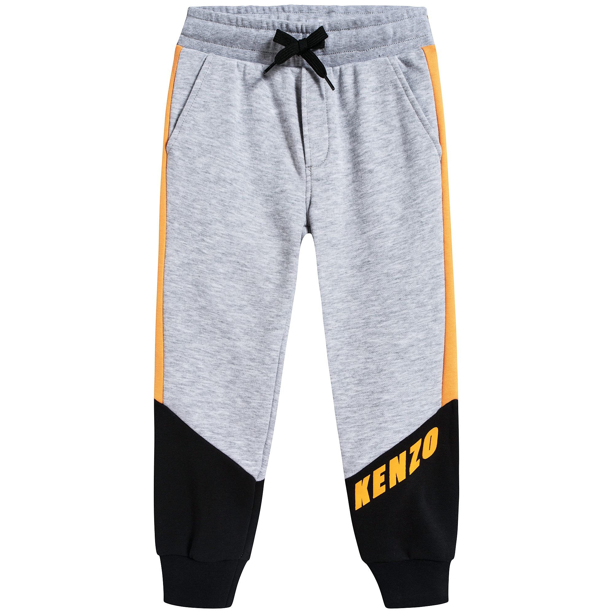 Boys Light Marl Grey Cotton Trousers