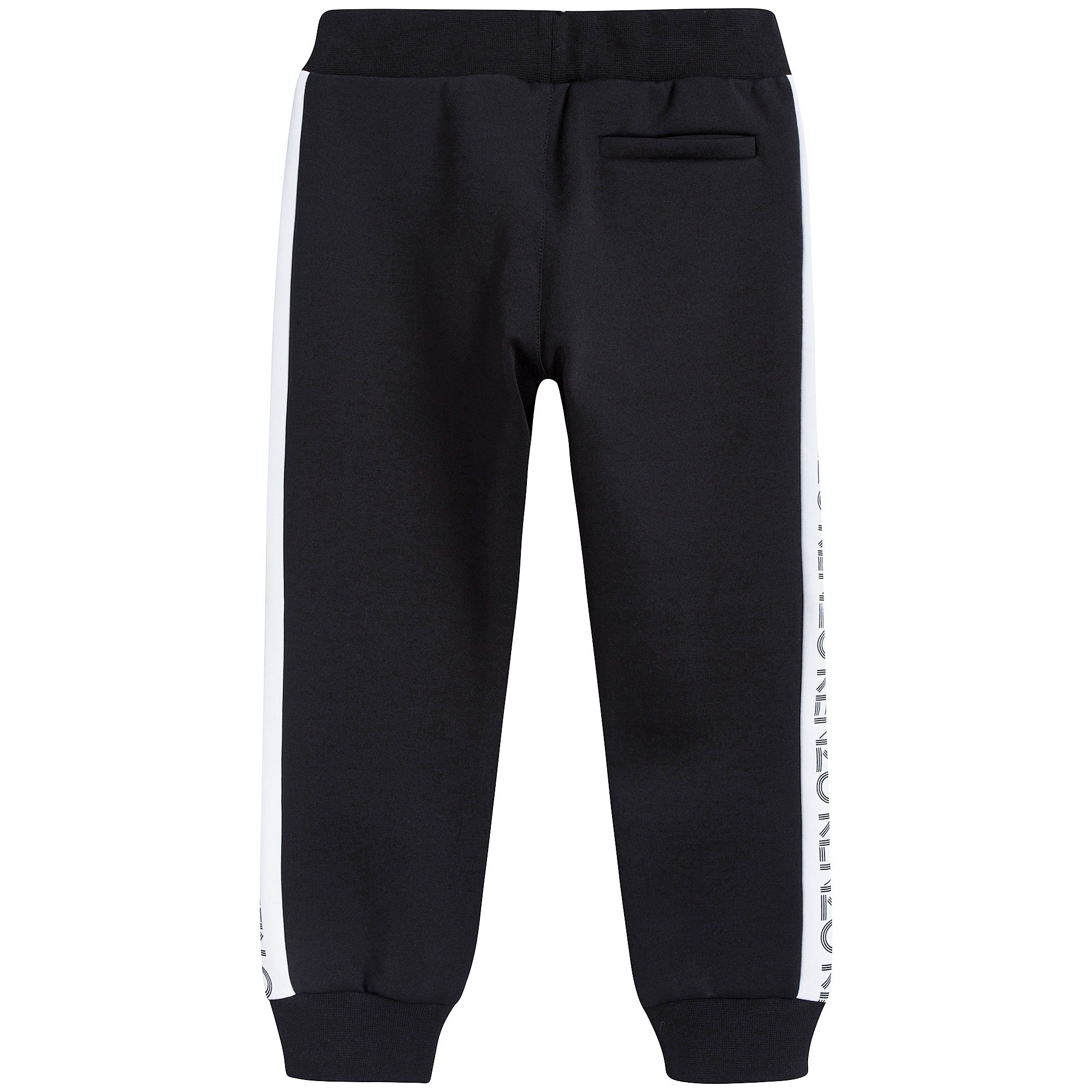 Boys Black Logo Cotton Trousers