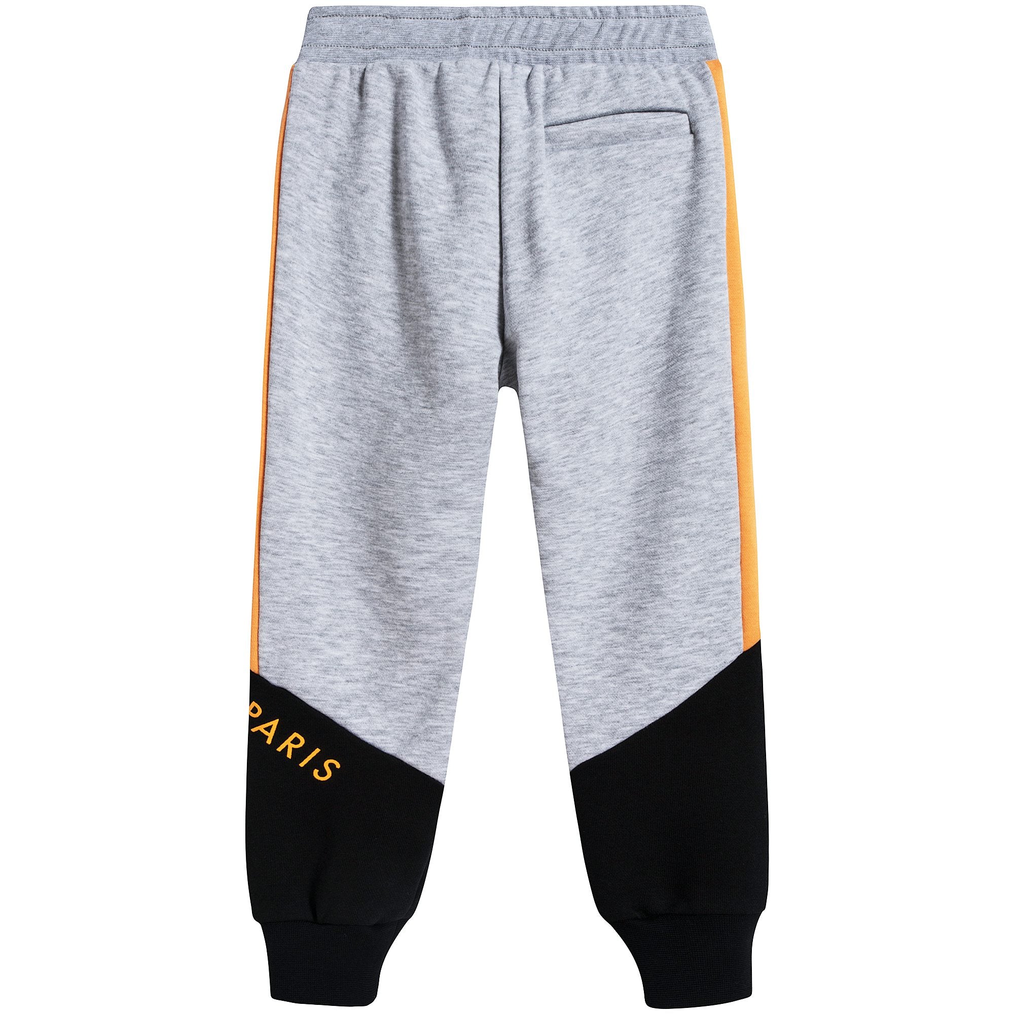 Boys Light Marl Grey Cotton Trousers