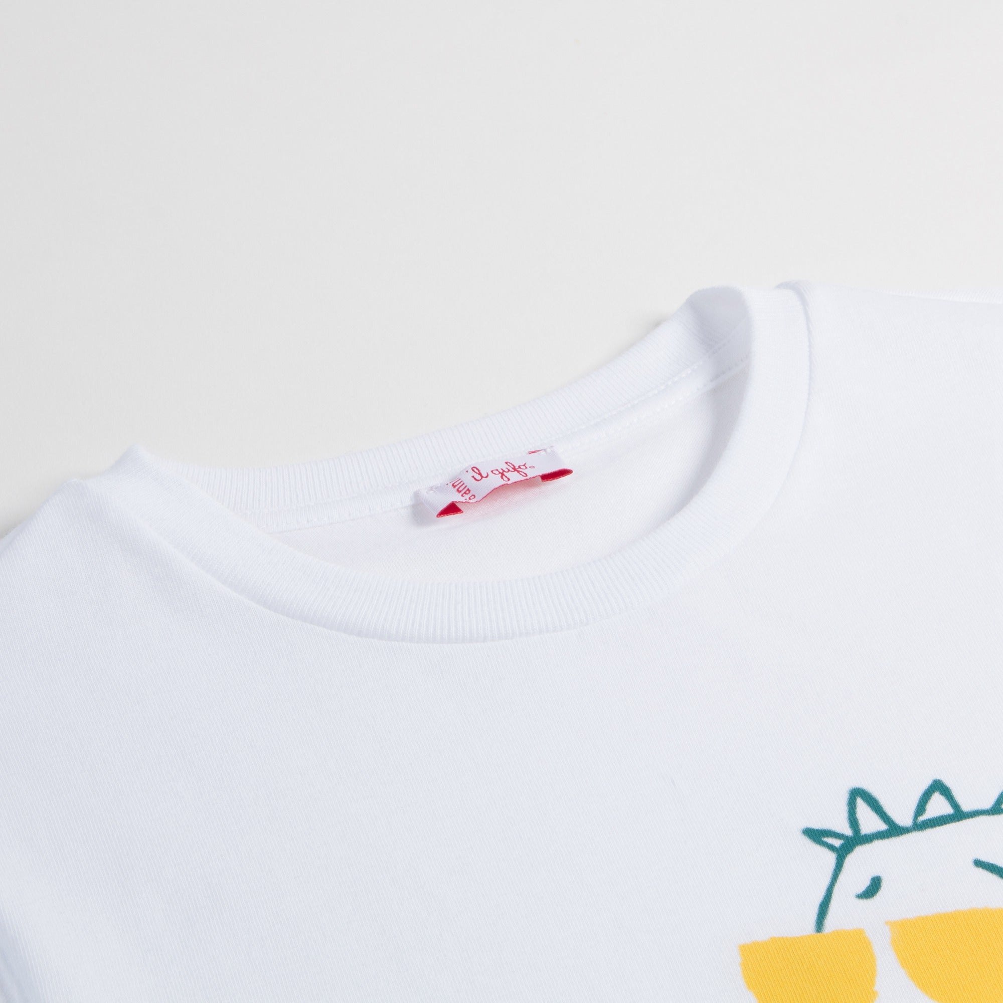Boys White  "Bluette  Crocodile"  Cotton T-shirt