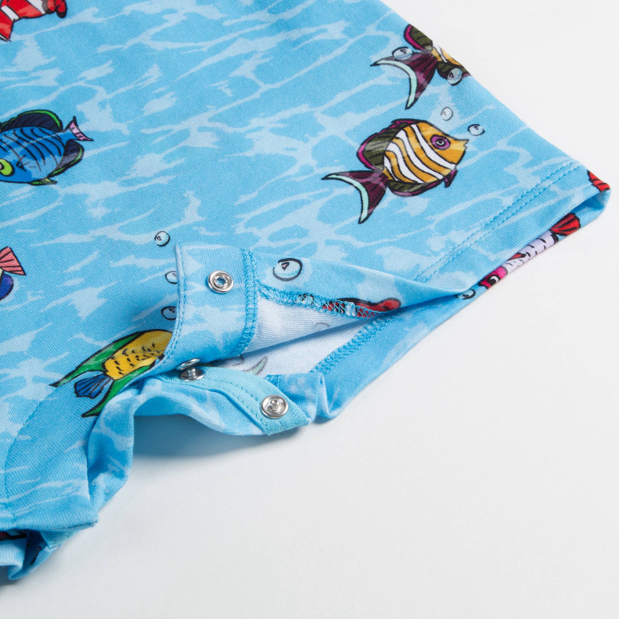 Baby Boys Sky Blue Swimming Pool Babysuit