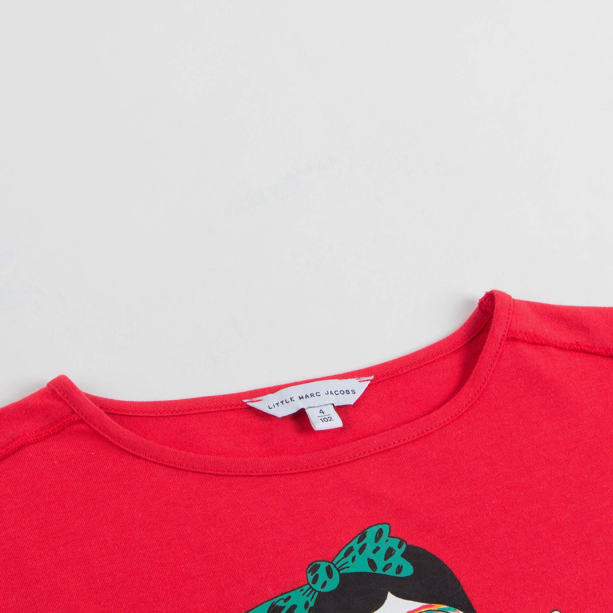 Girls Red 'Miss Marc' T-shirt