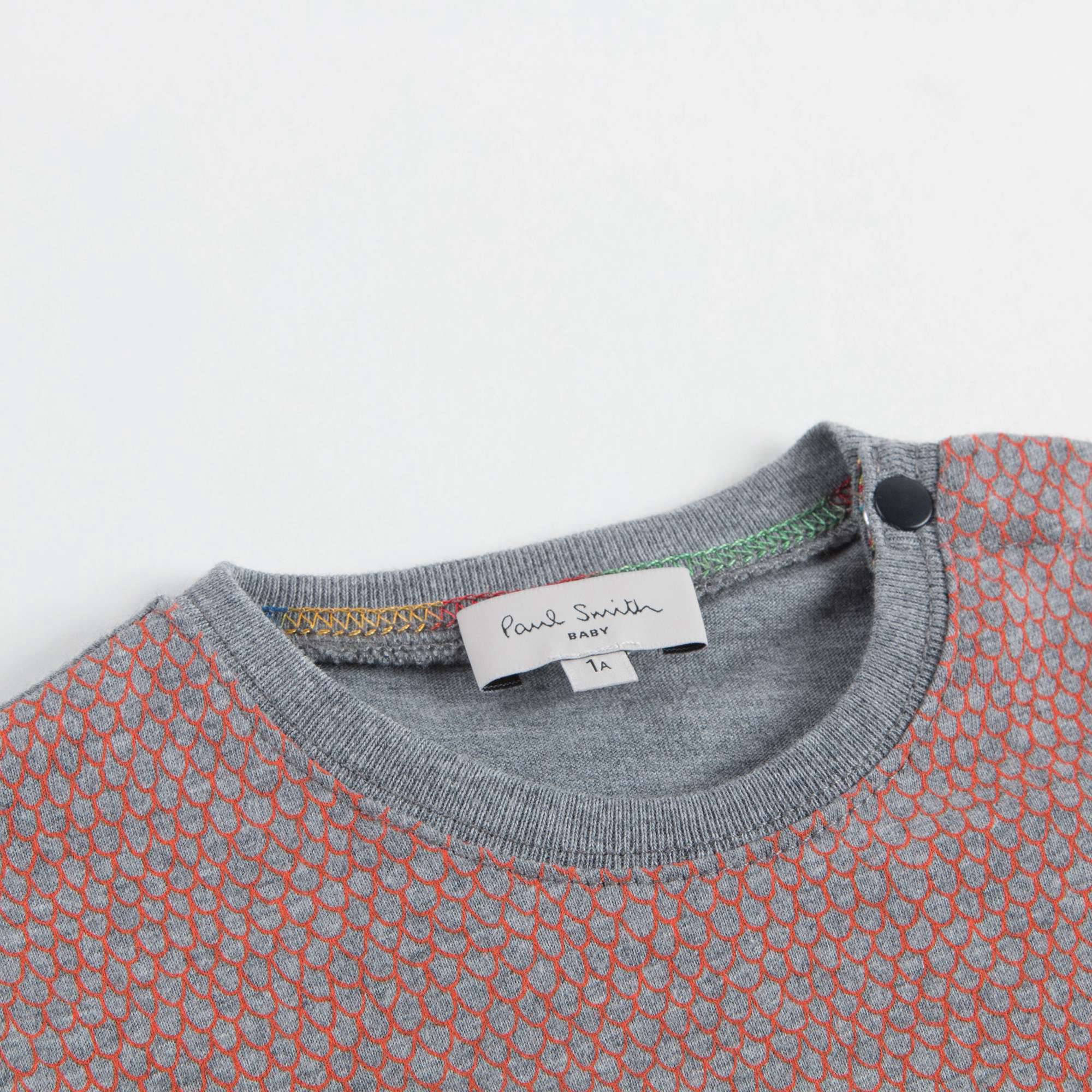 Baby Boys Grey Dinosaur T-shirt