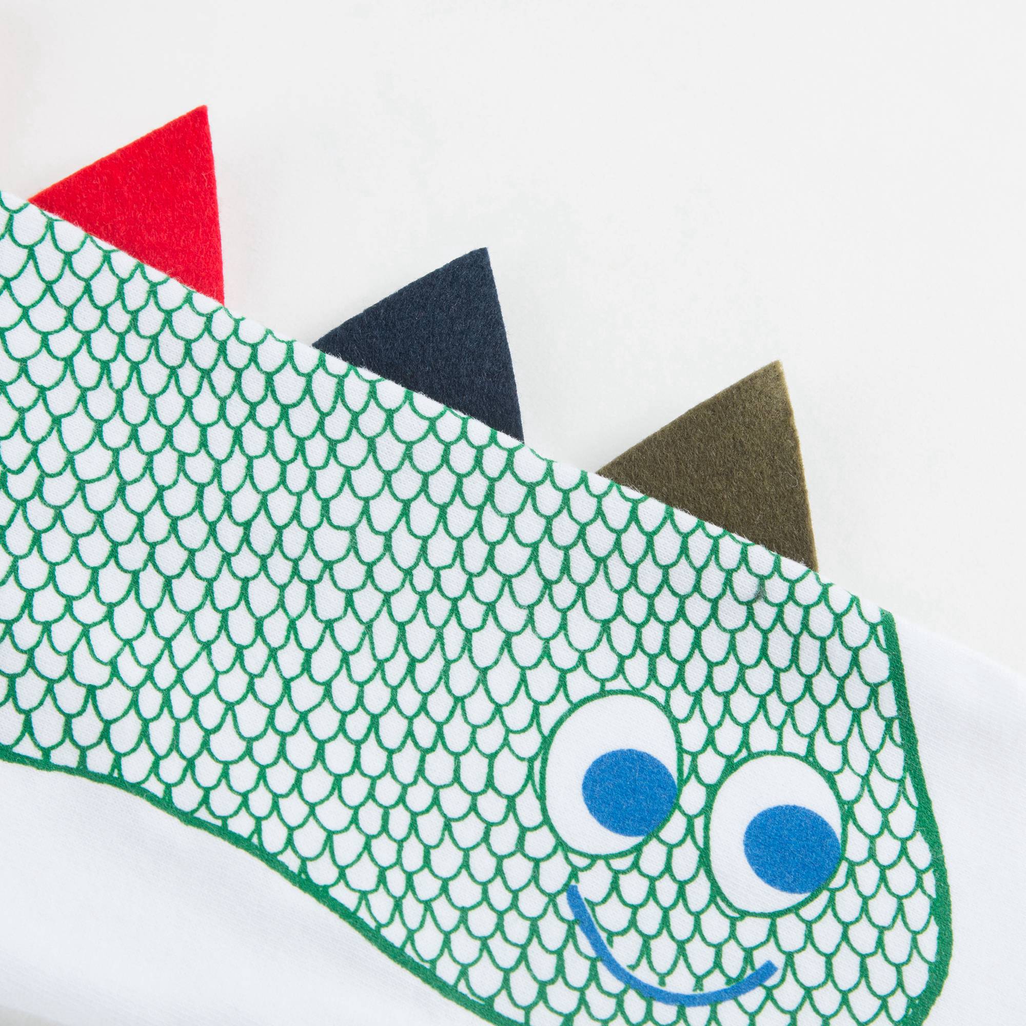 Baby Boys White & Green Dinosaur T-shirt