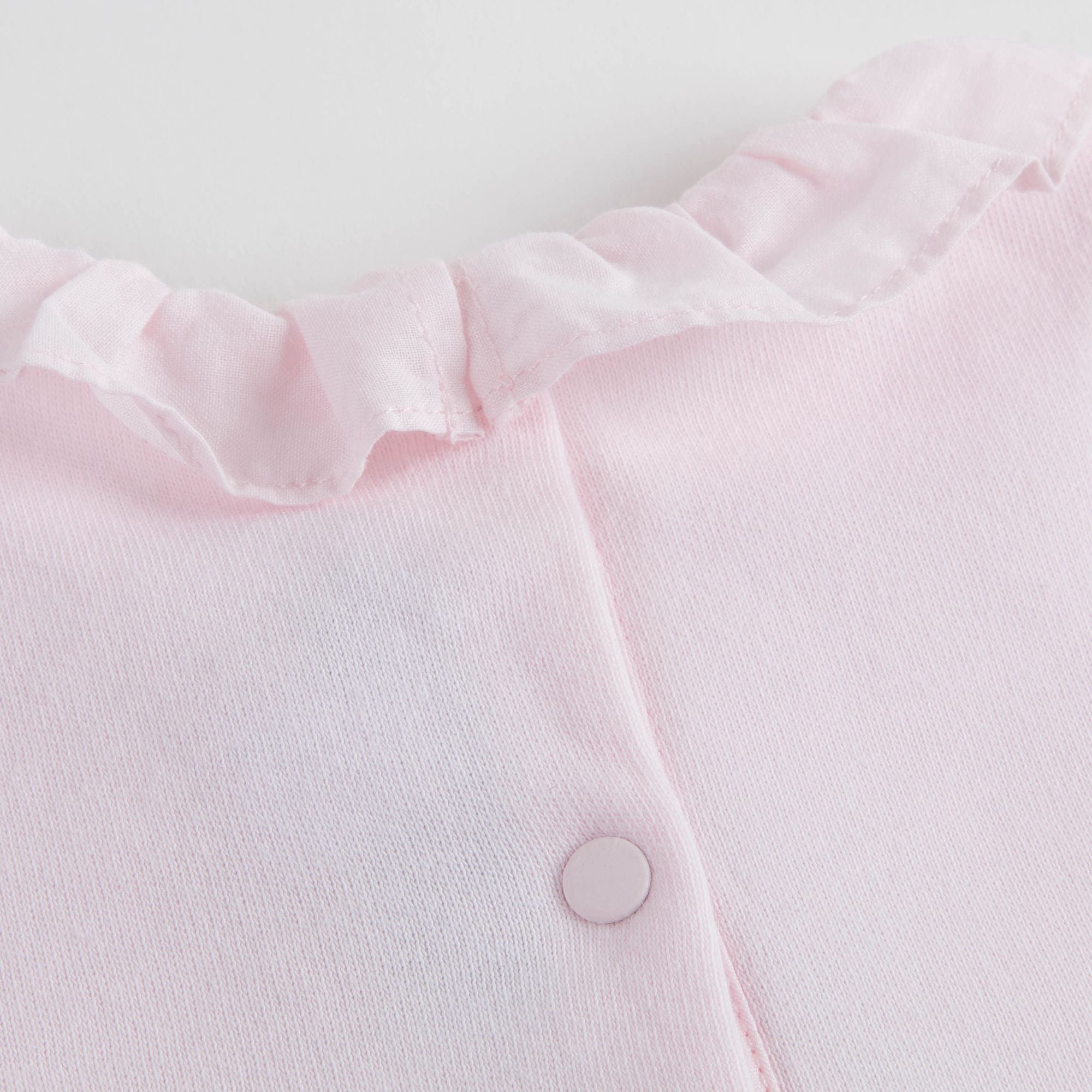 Baby Girls Rose Pale Cotton Babysuit