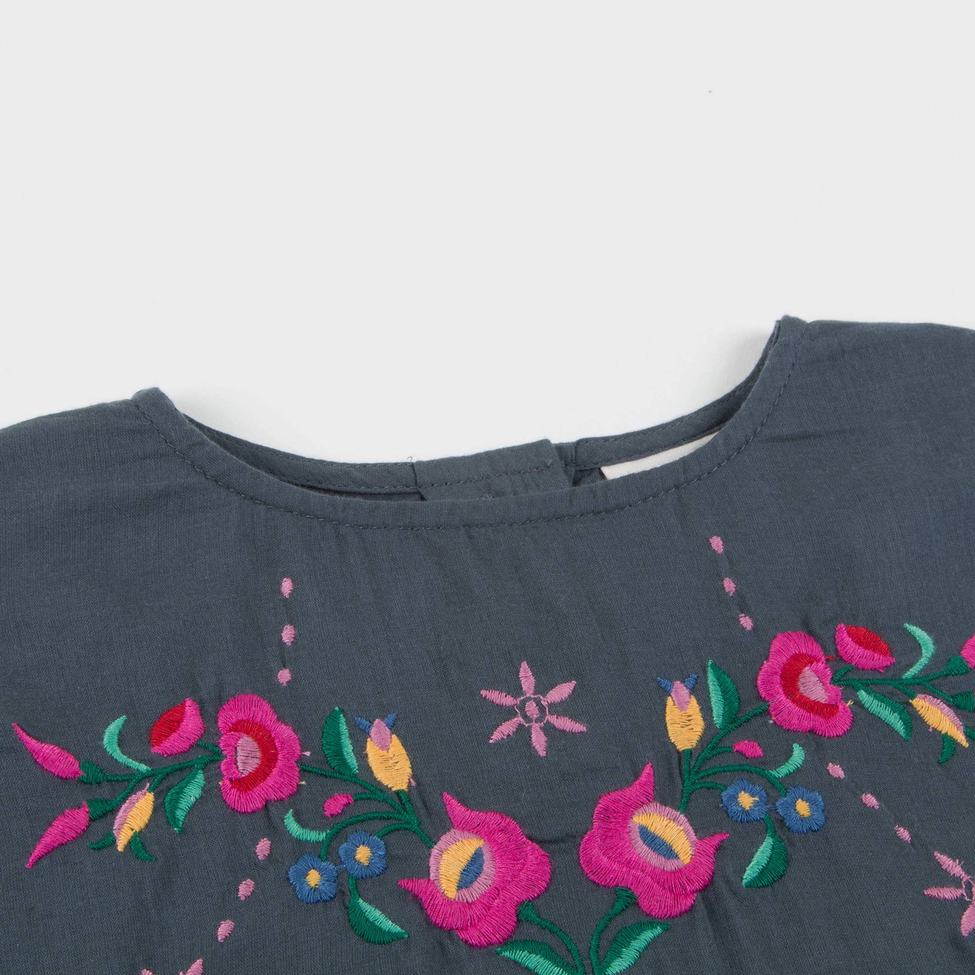 Girls Carbon Printed Cotton Dress
