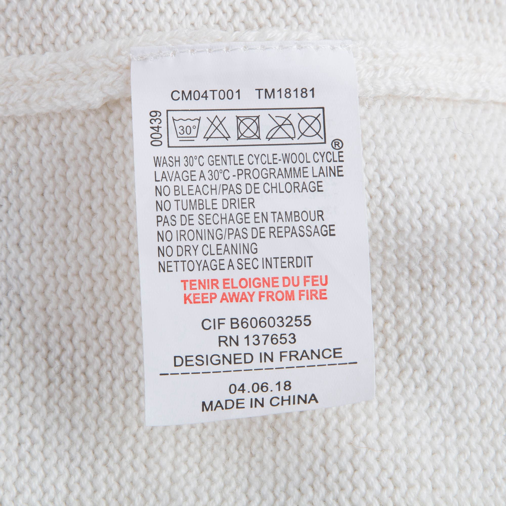 Boys White Cotton Sweater