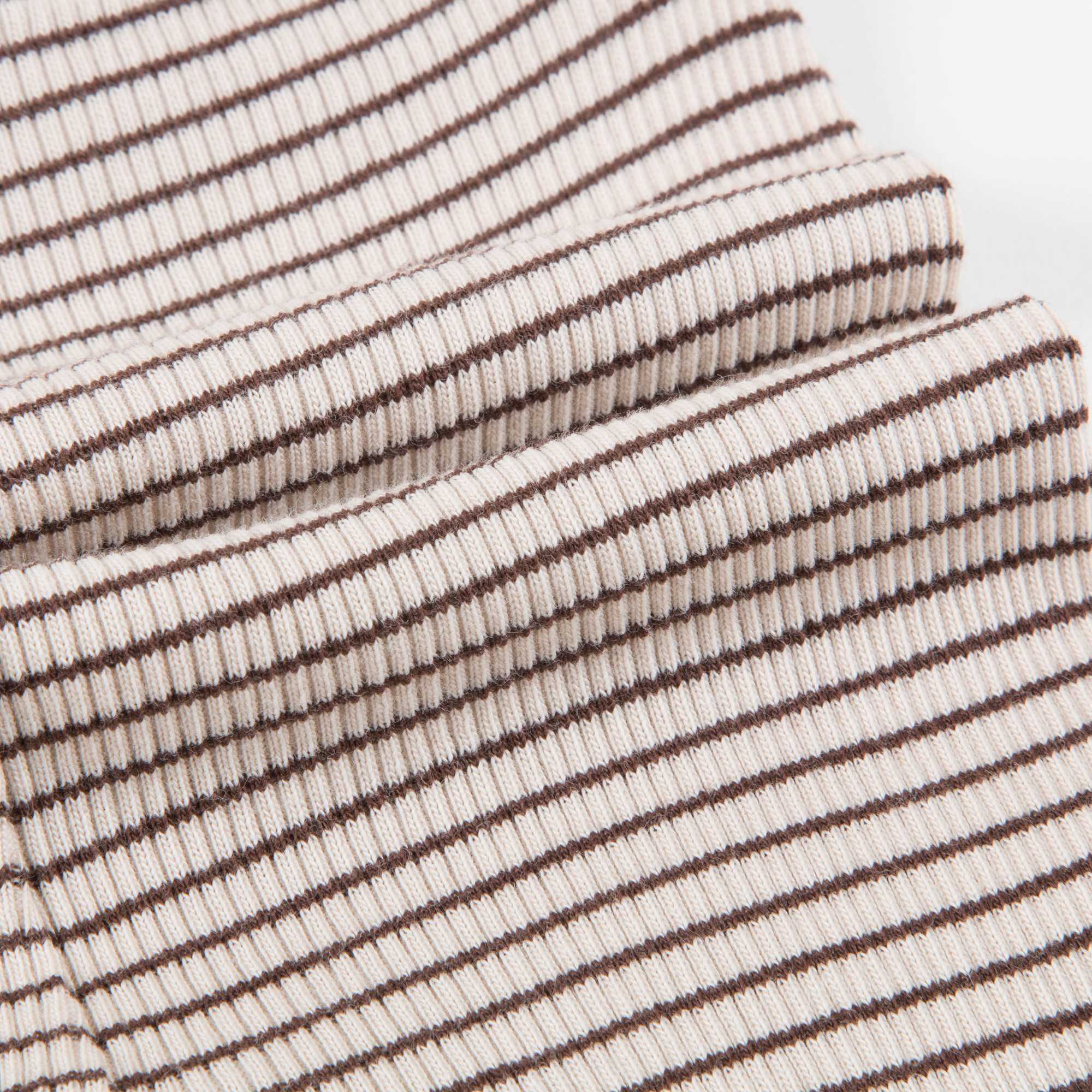 Baby Sand & Chocolate Stripe Cotton Jersey Trousers