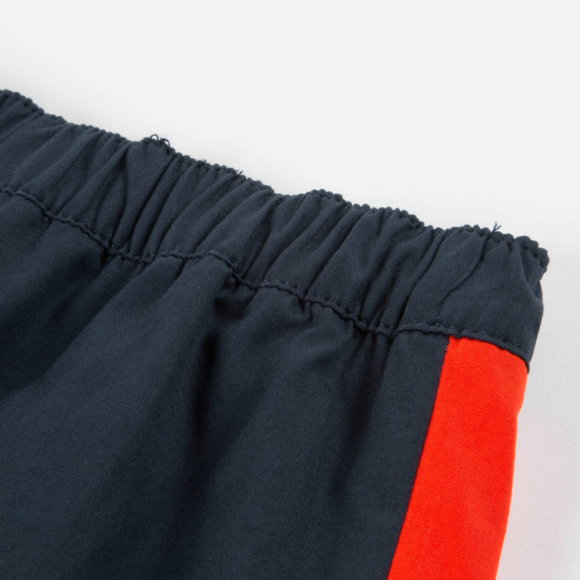 Girls Navy & Carmine Cotton Cool Pant