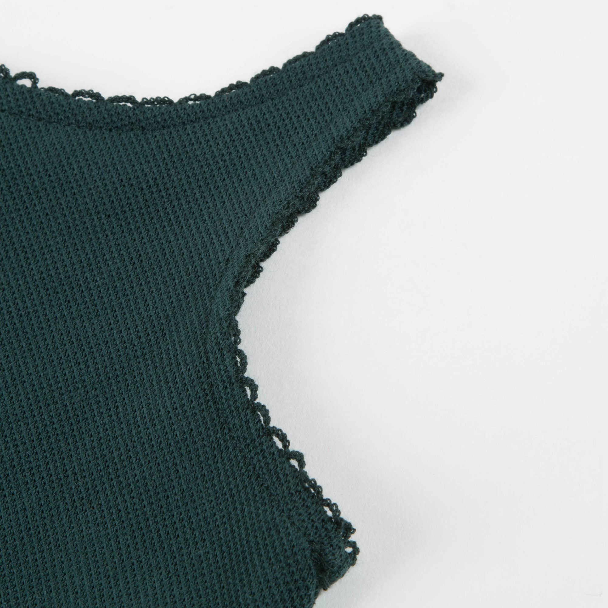 Baby Forest Green Cotton Jersey Romper