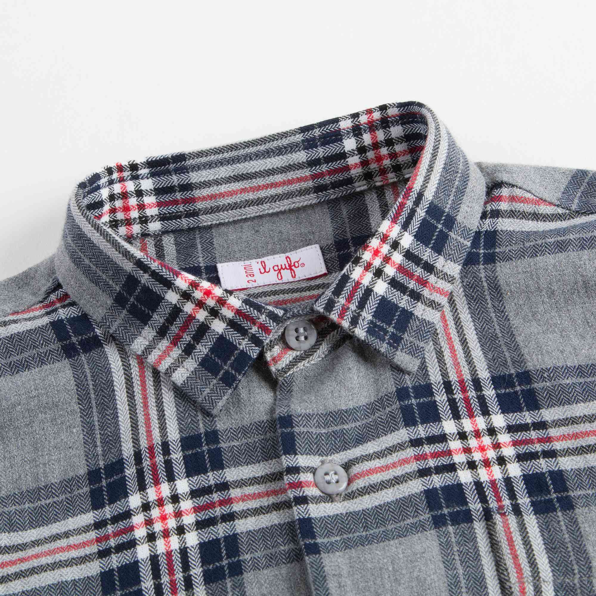 Boys Blue Checked Cotton Shirt