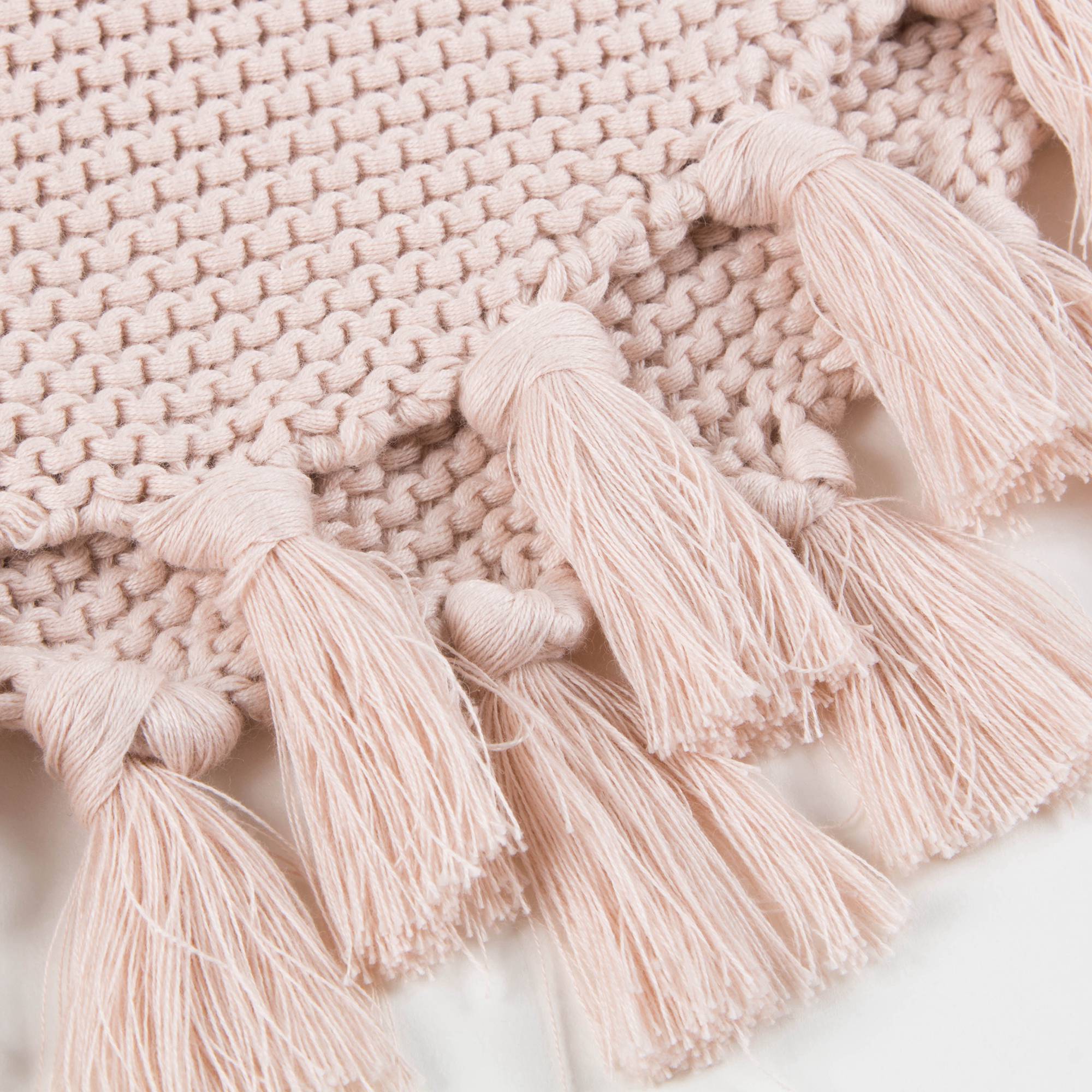 Girls Pink "Knitted Cotton" Knitted Cape