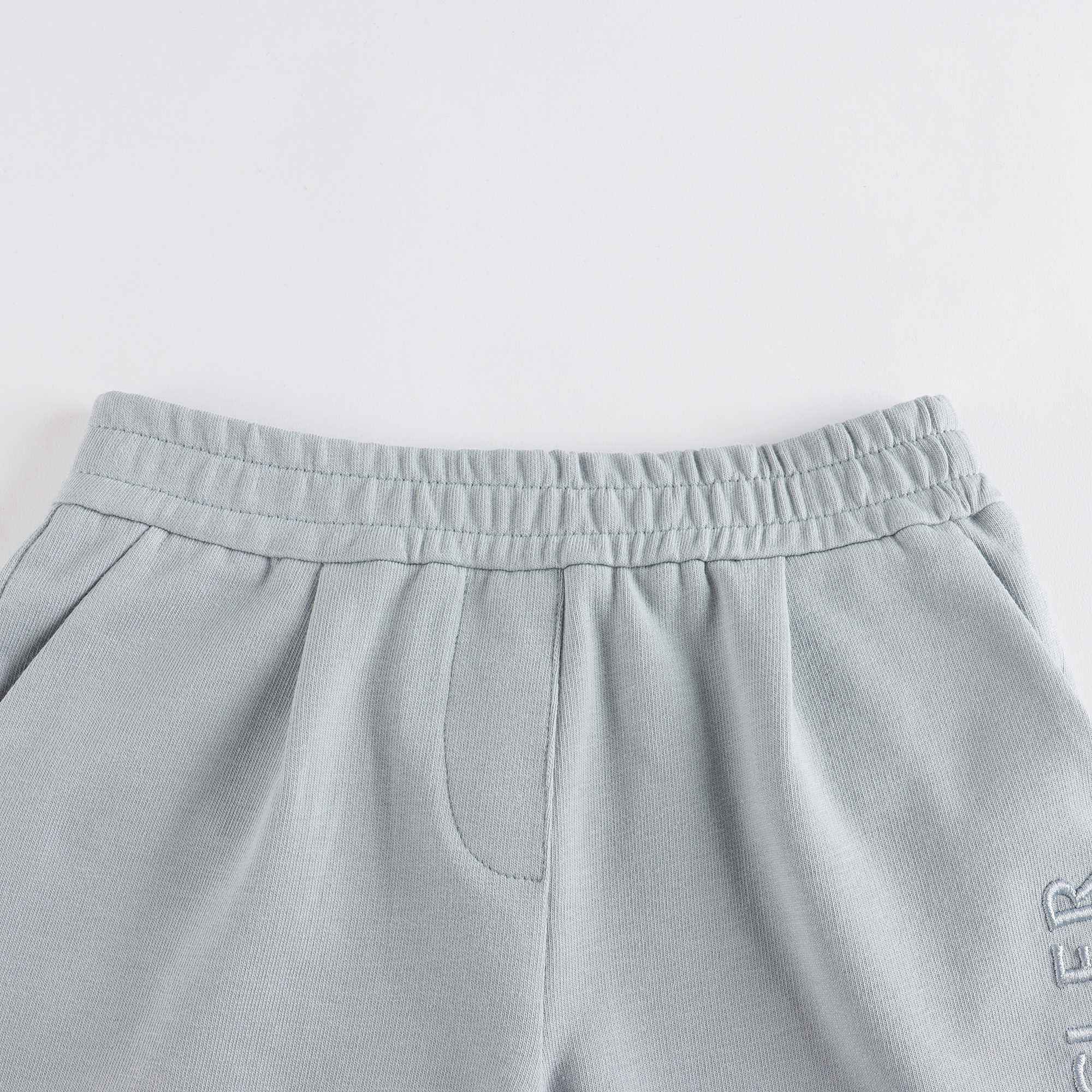 Baby Boys & Girls Grey Cotton Shorts