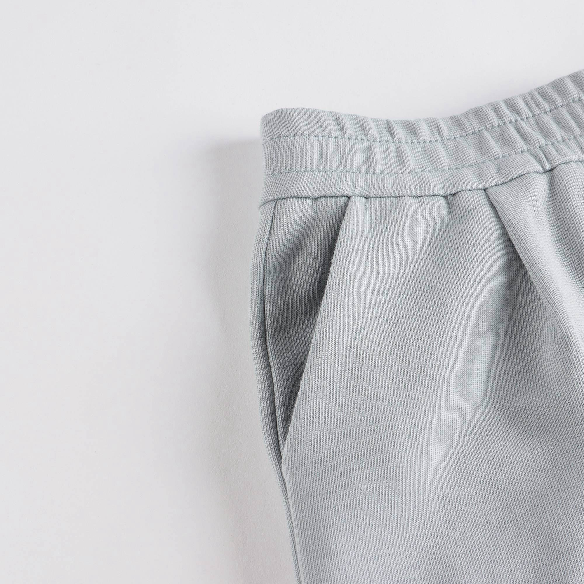 Baby Boys & Girls Grey Cotton Shorts