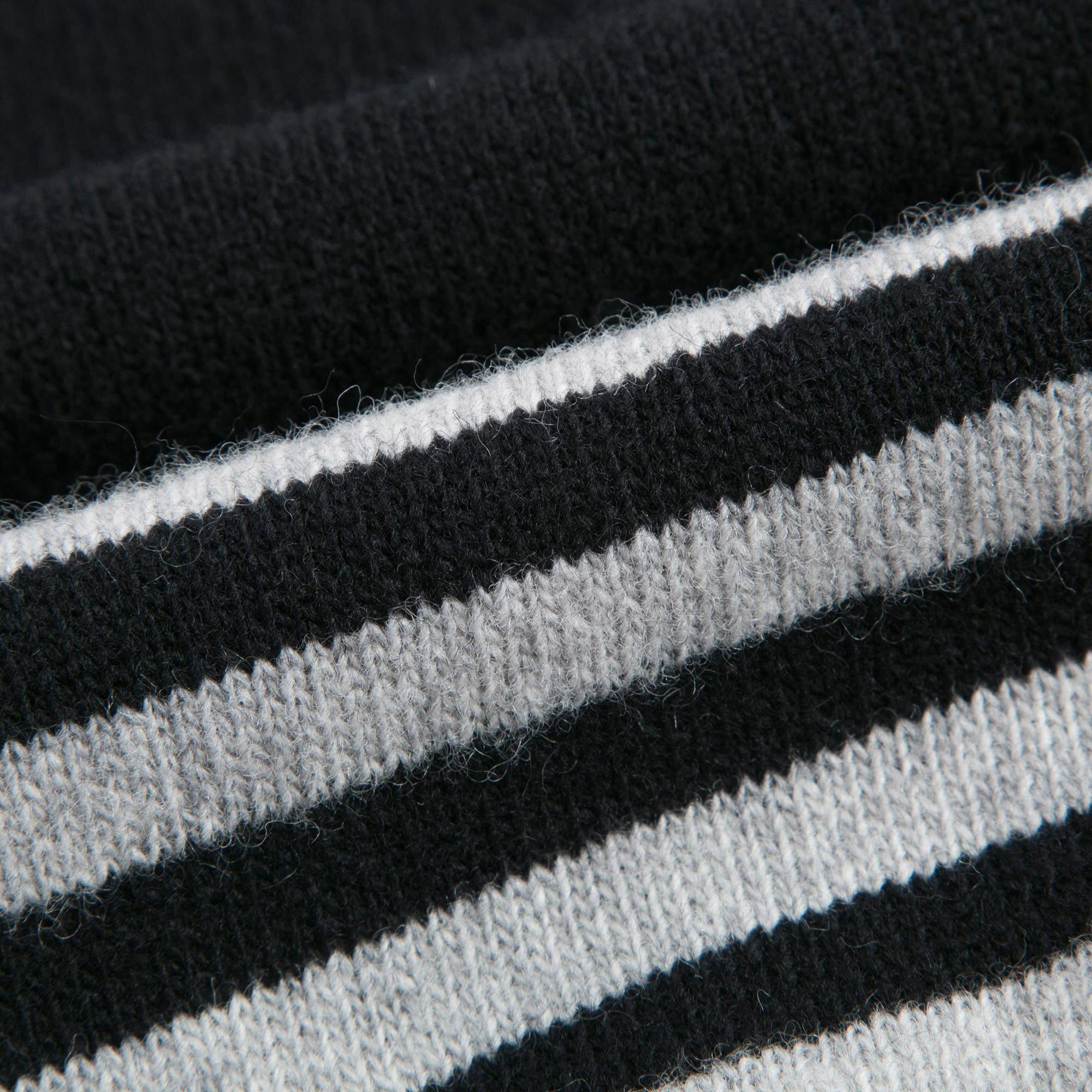 Boys Black Striped Wool Sweater