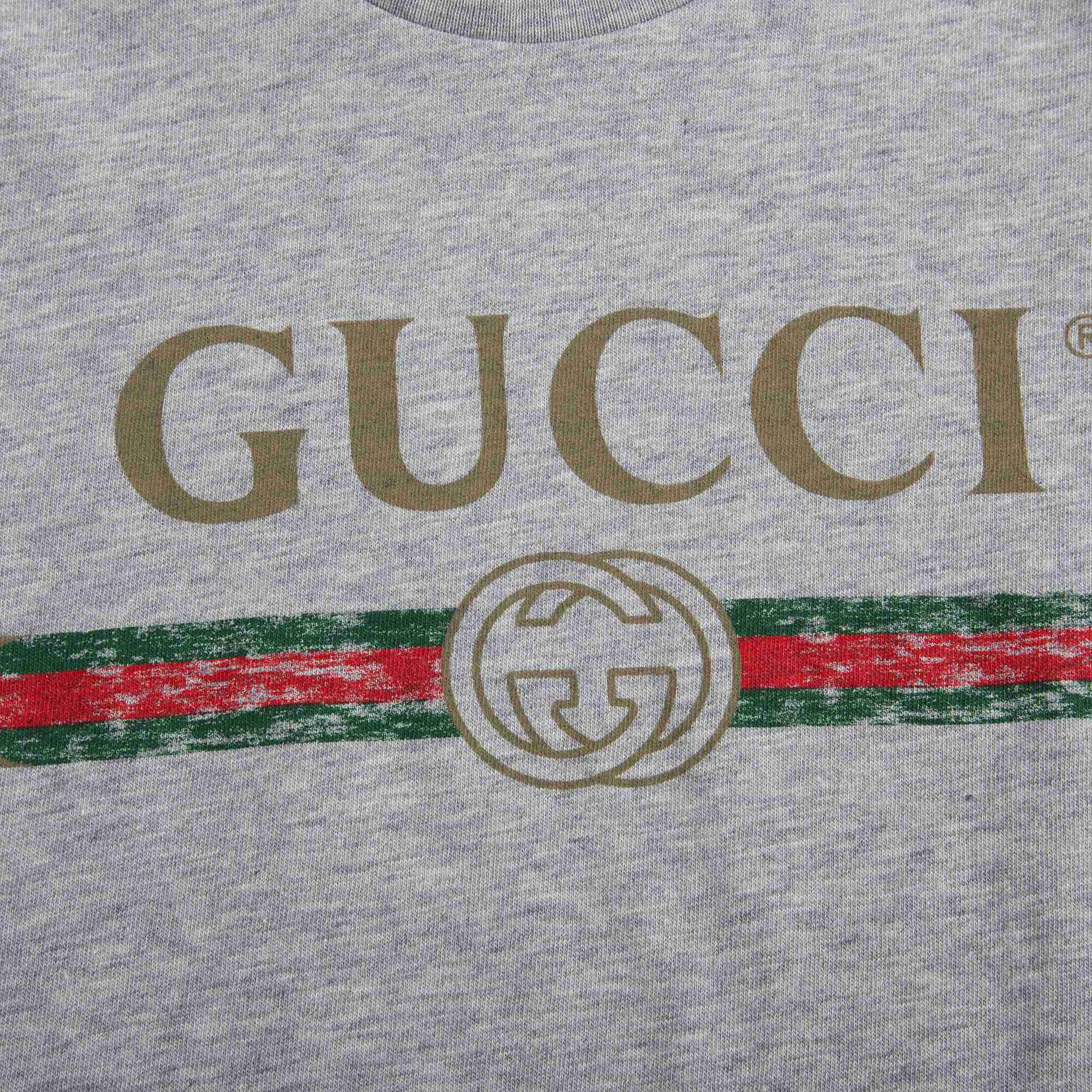 Baby Boys Grey Logo Cotton T-shirt