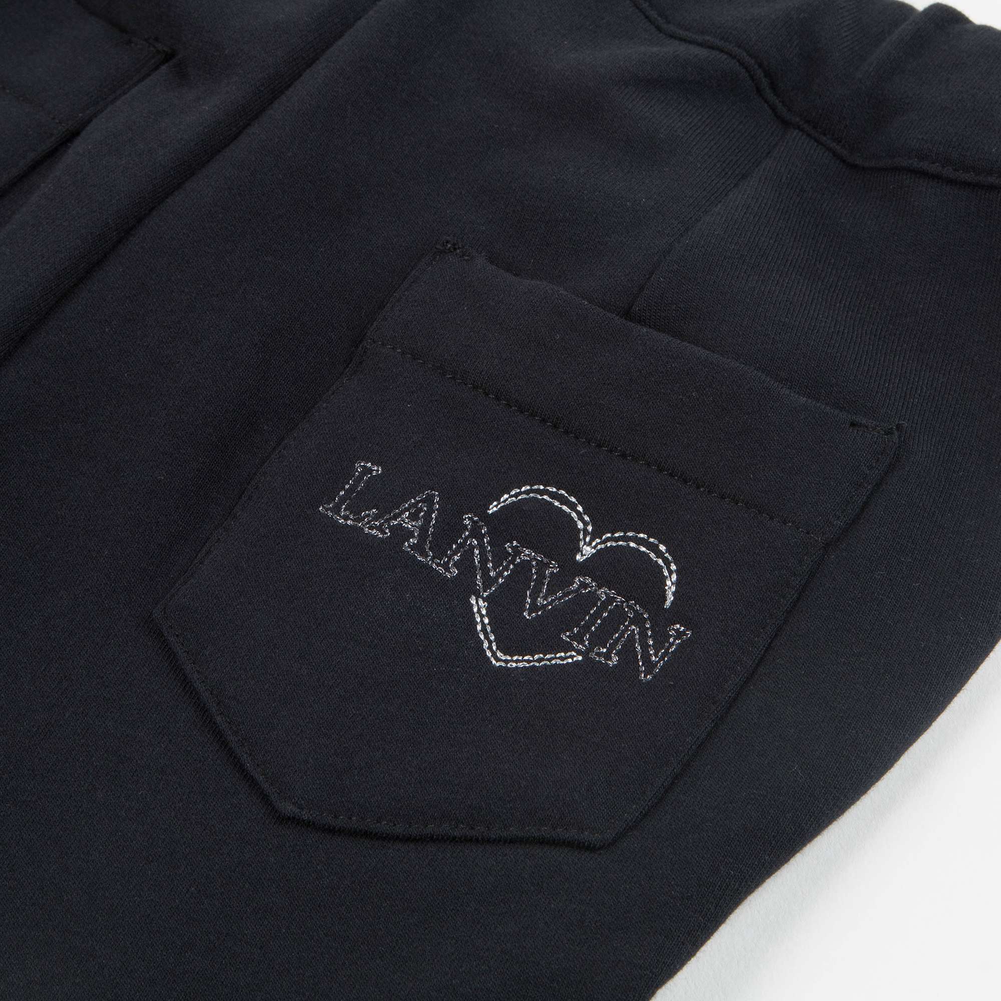 Boys & Girls Black Cotton Trousers
