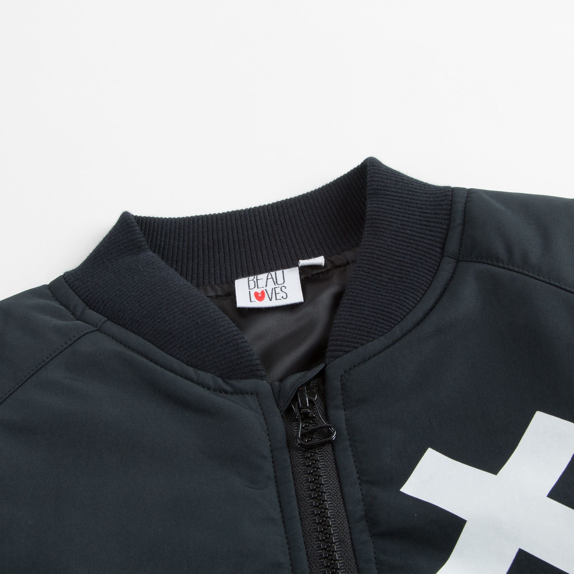 Boys & Girls Black Logo Jacket