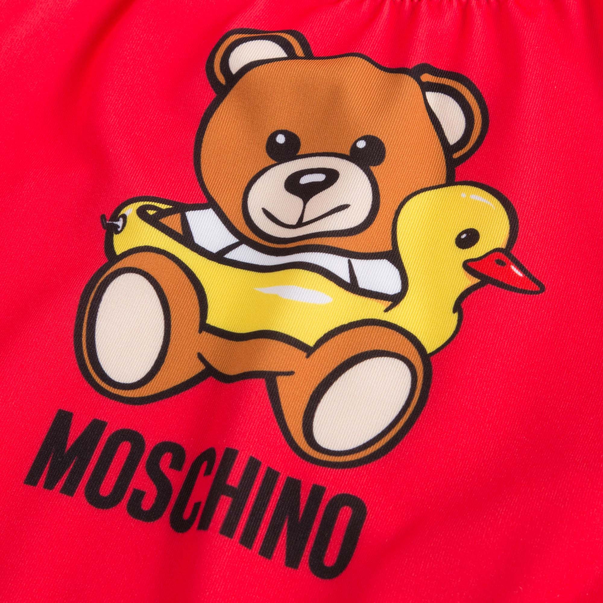 Baby Girls Red Teddy Swimsuit