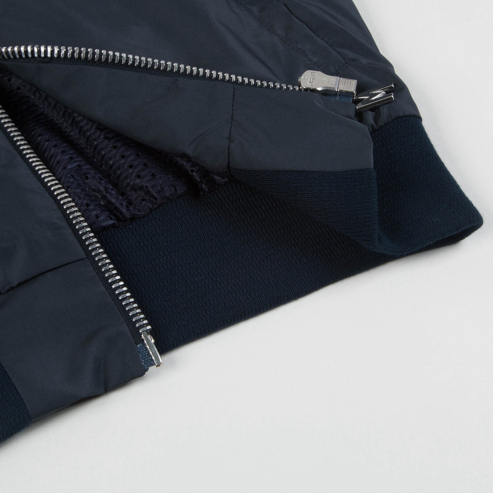 Boys Black & Green Nylon Bomber Jacket