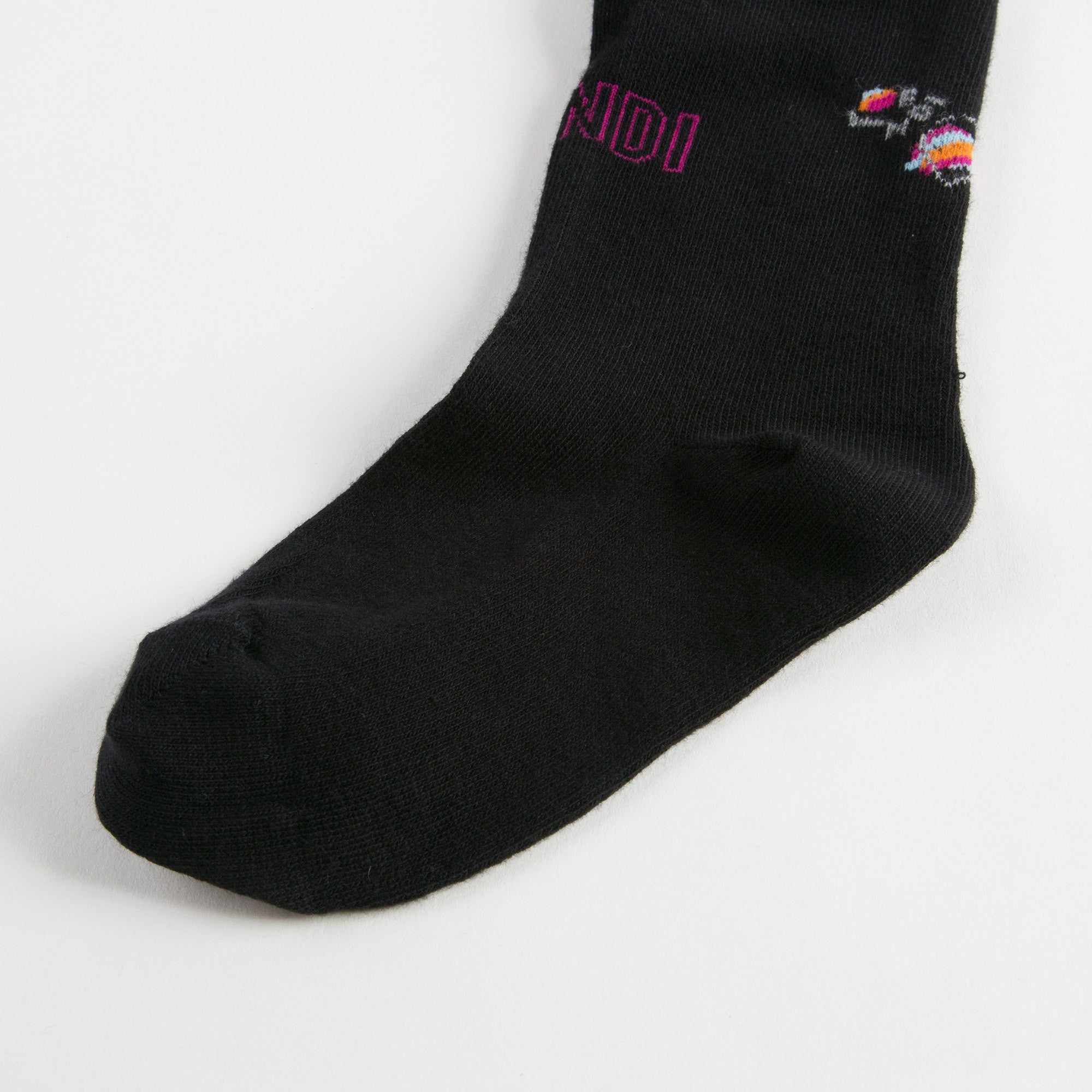 Girls Black Logo Tights