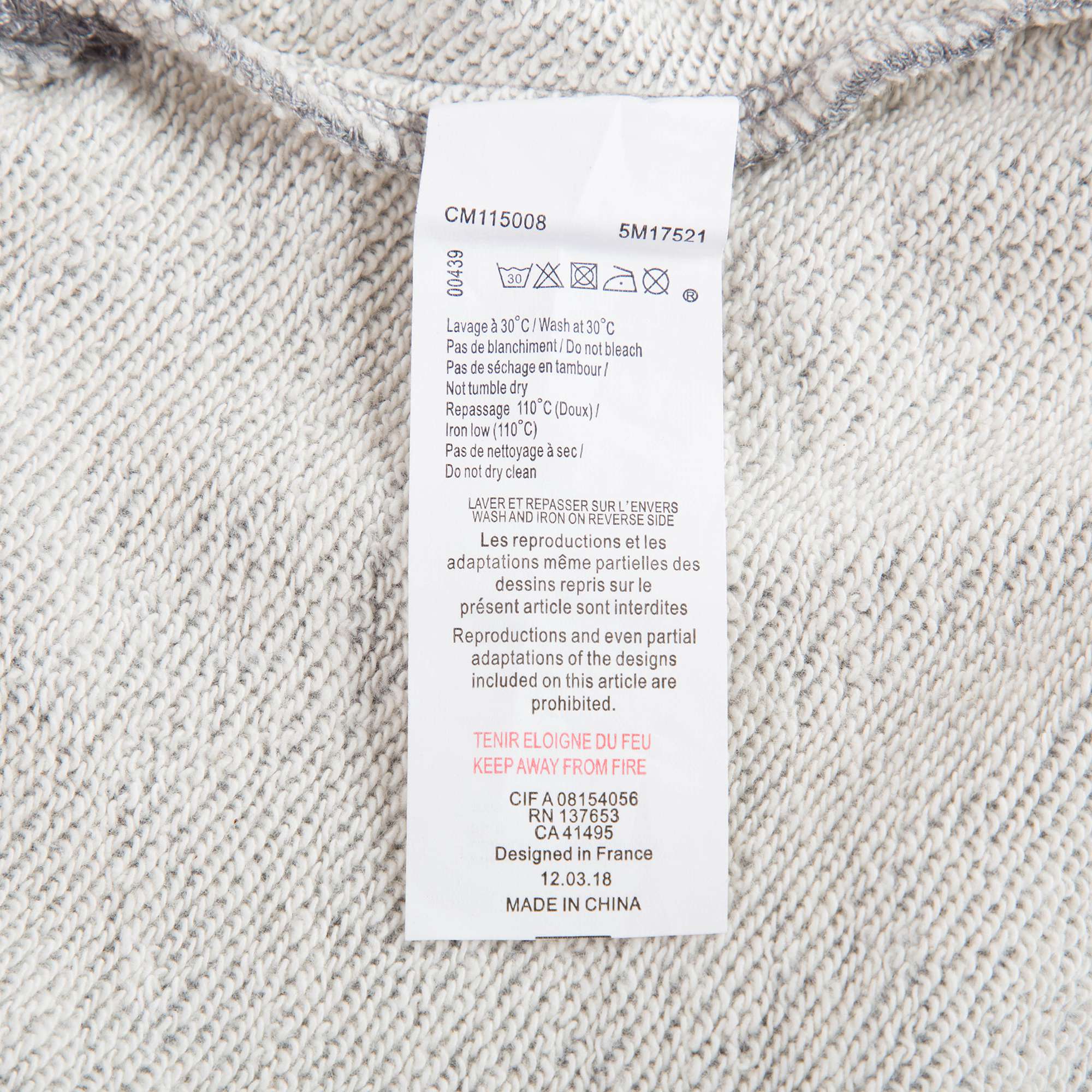 Baby Boys Marl Grey Cotton Top