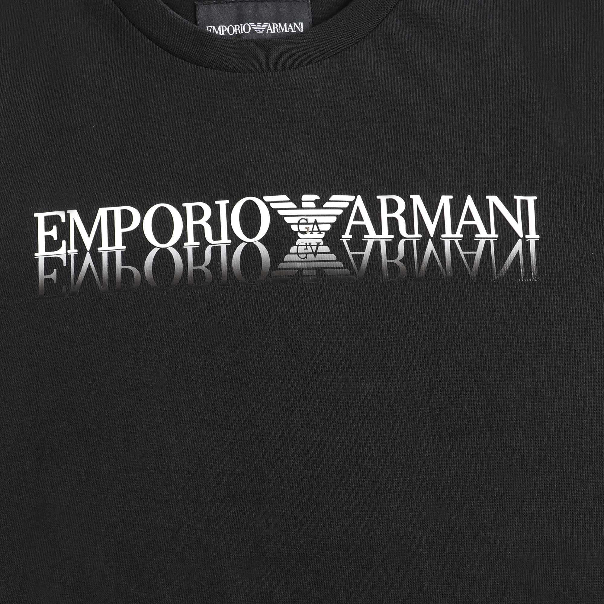 Boys Black Logo Cotton Shirt