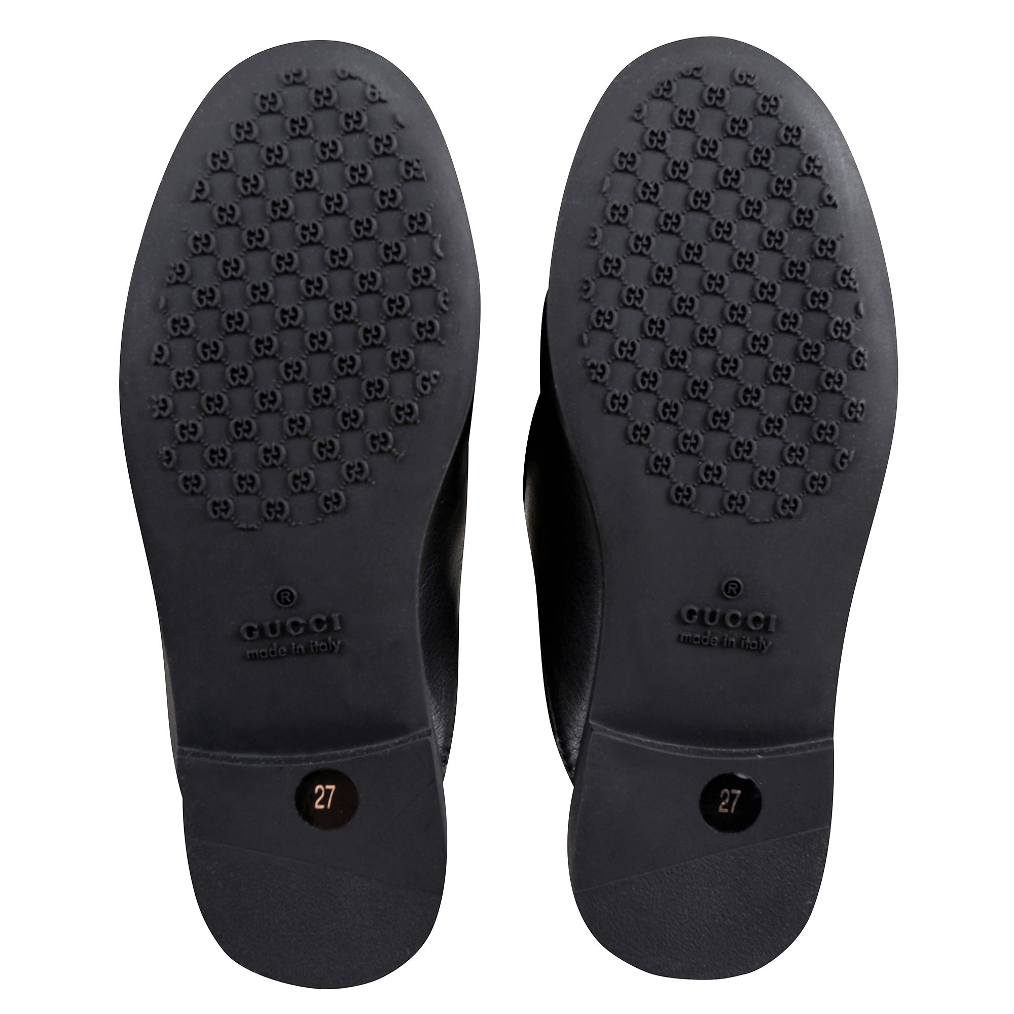 Boys & Girls Black Leather Sandals
