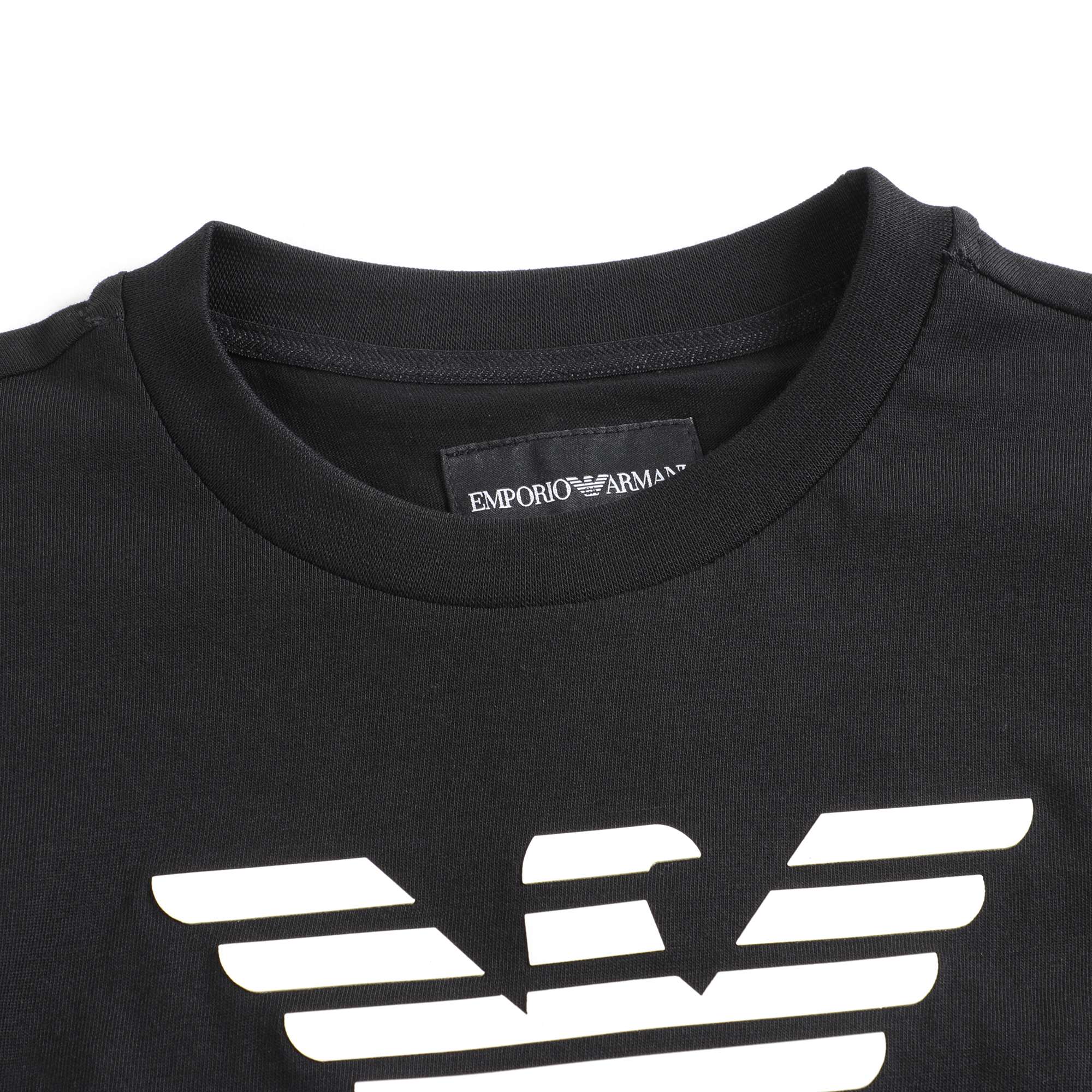 Boys Black Logo Cotton Shirt