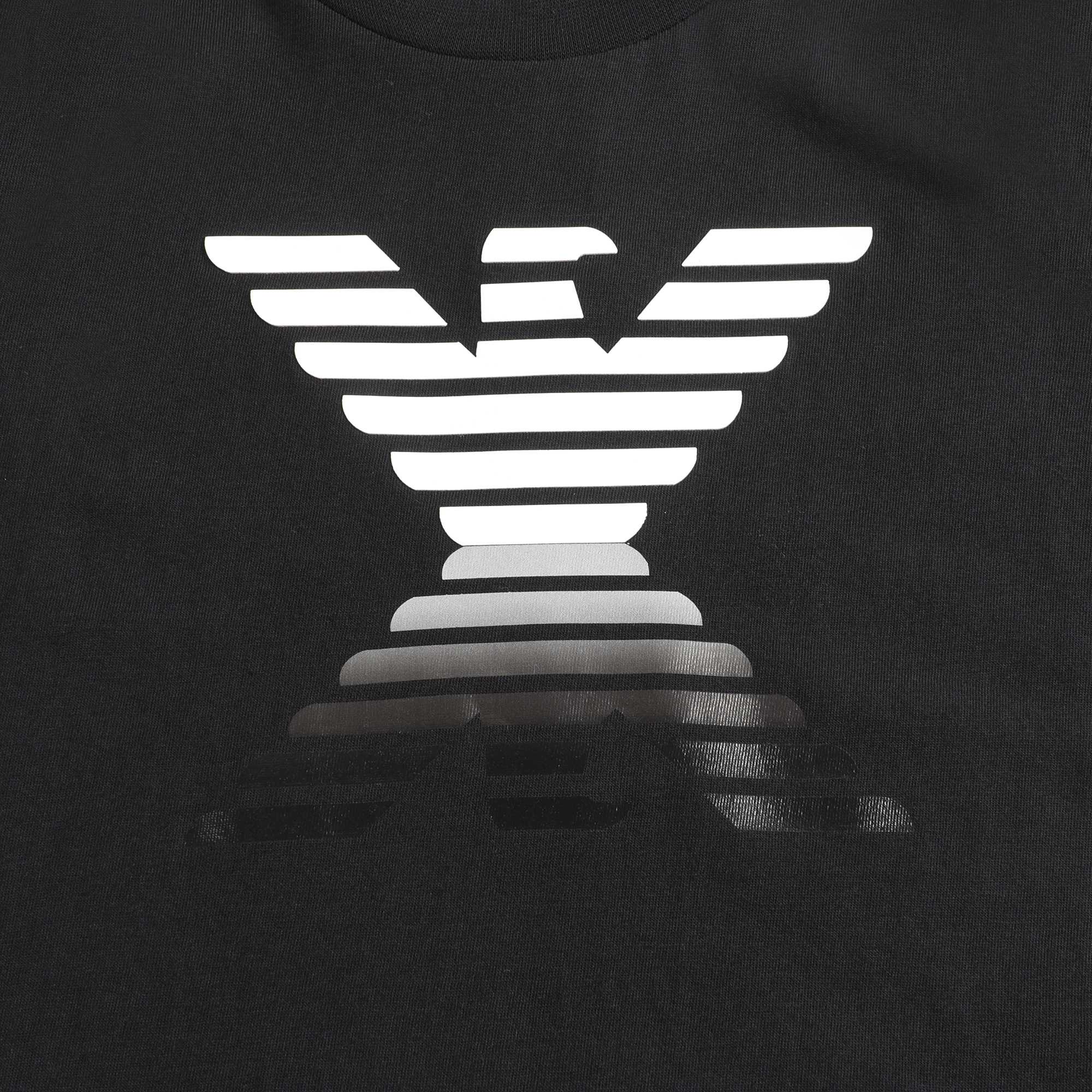 Boys Black Logo Cotton Shirt