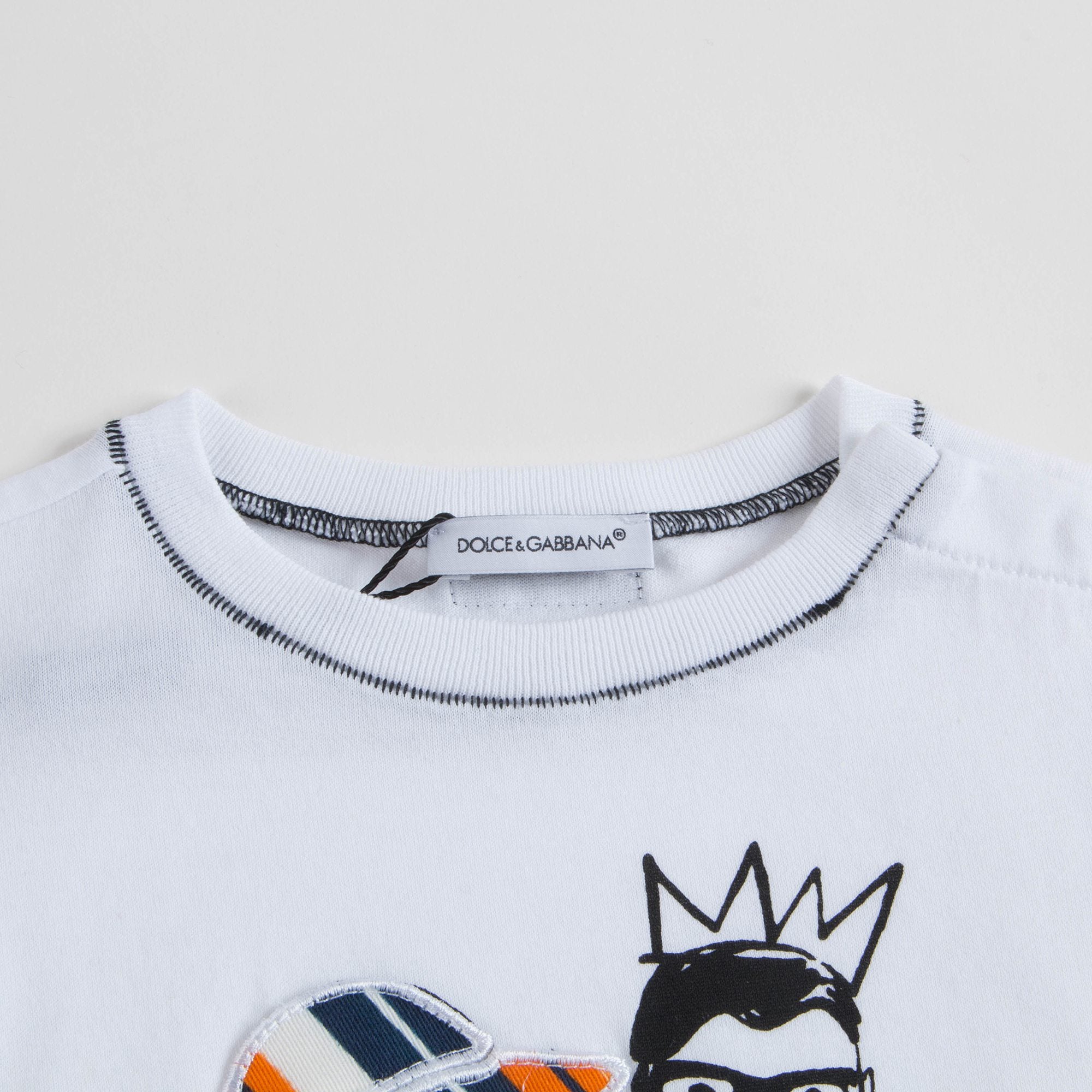 Baby Boys White Cotton T-shirt