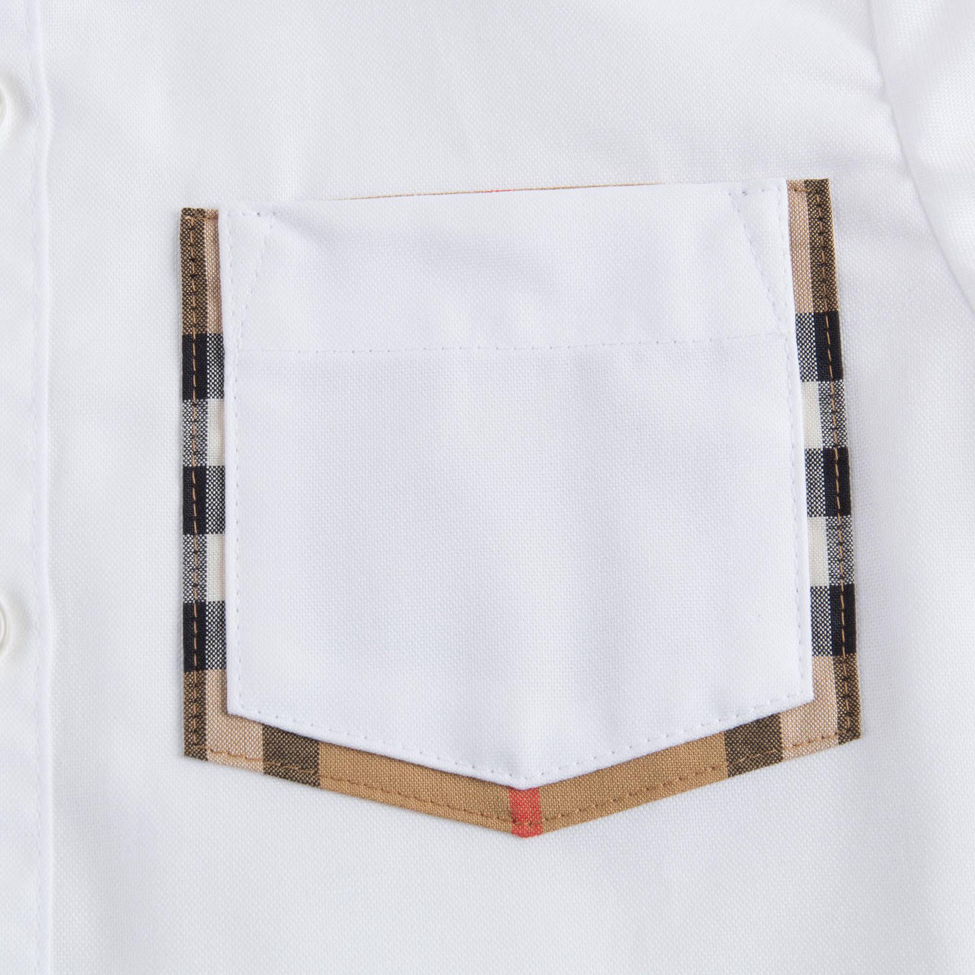 Baby Boys White Cotton Polo Shirt