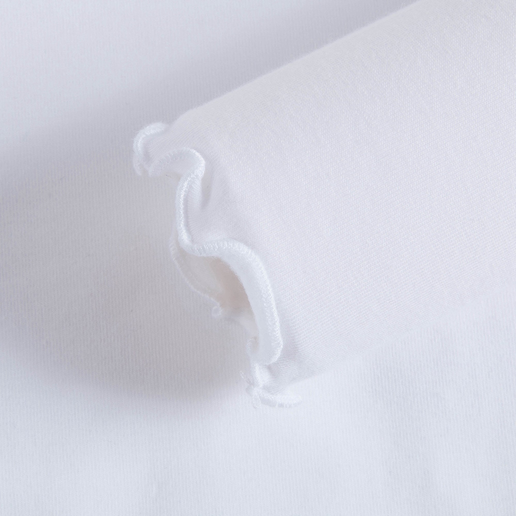 Girls White Cotton T-shirt