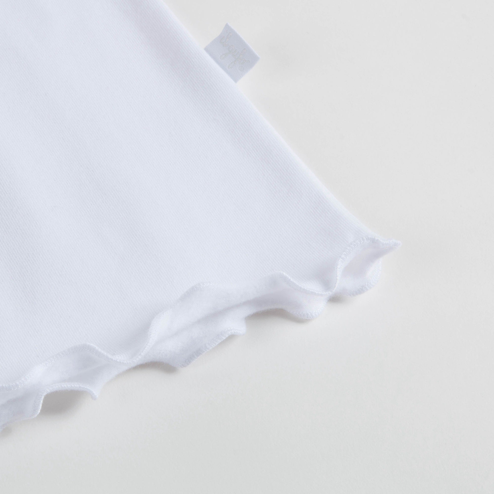 Girls White Cotton T-shirt