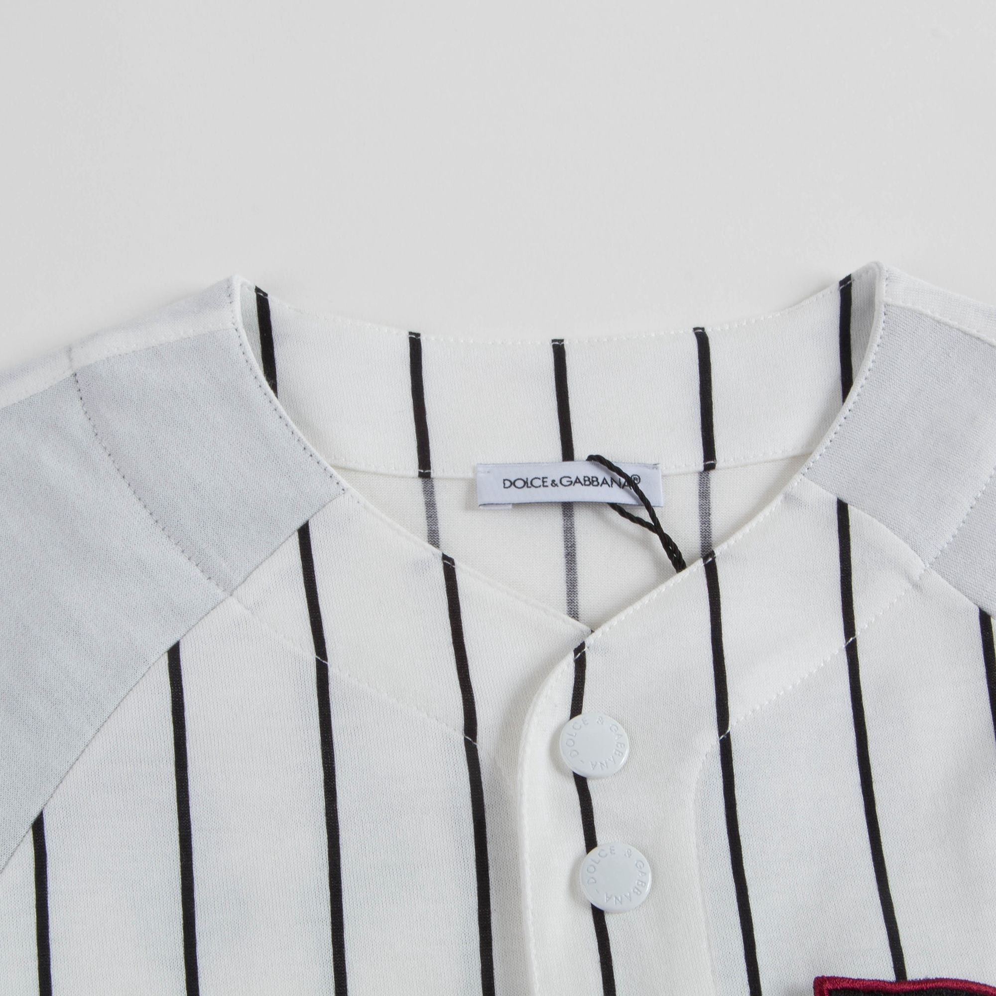 Boys White & Black "DG" Cotton T-shirt