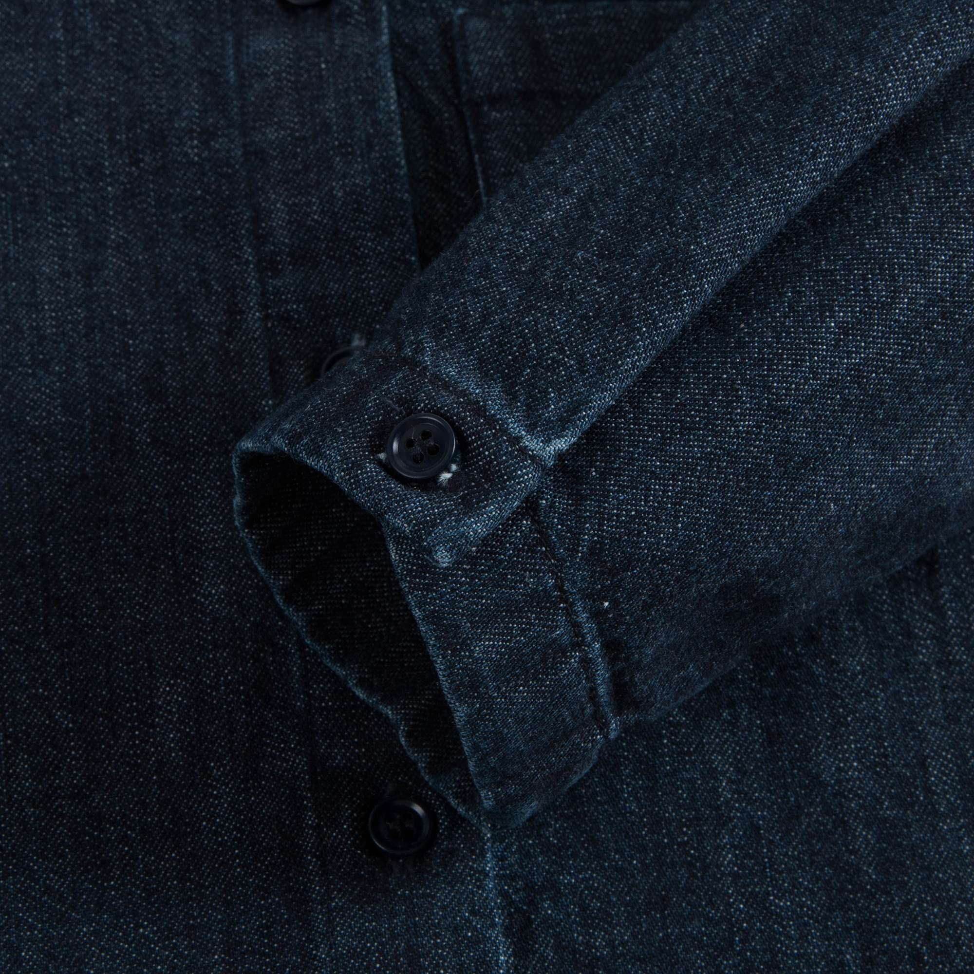 Girls Dark Blue Cotton Shirt