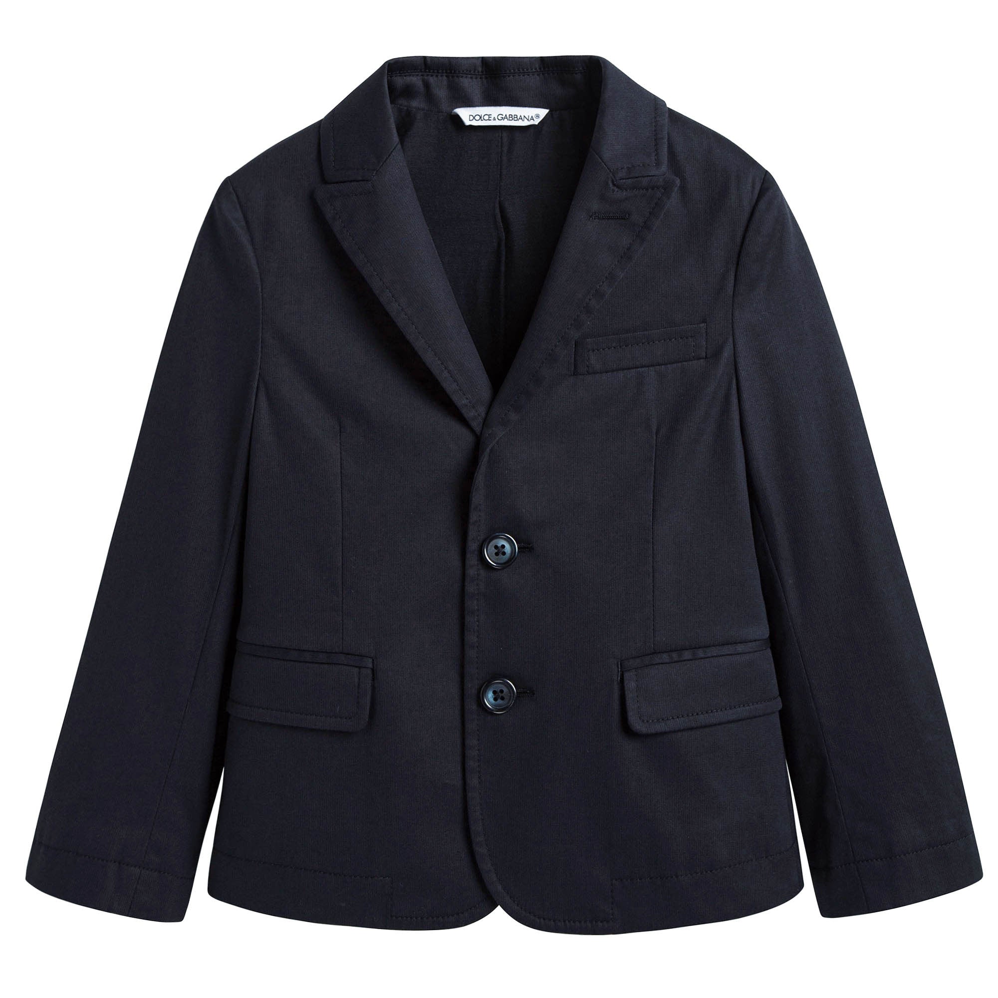 Boys Dark Blue Wool & Silk Tuxedo