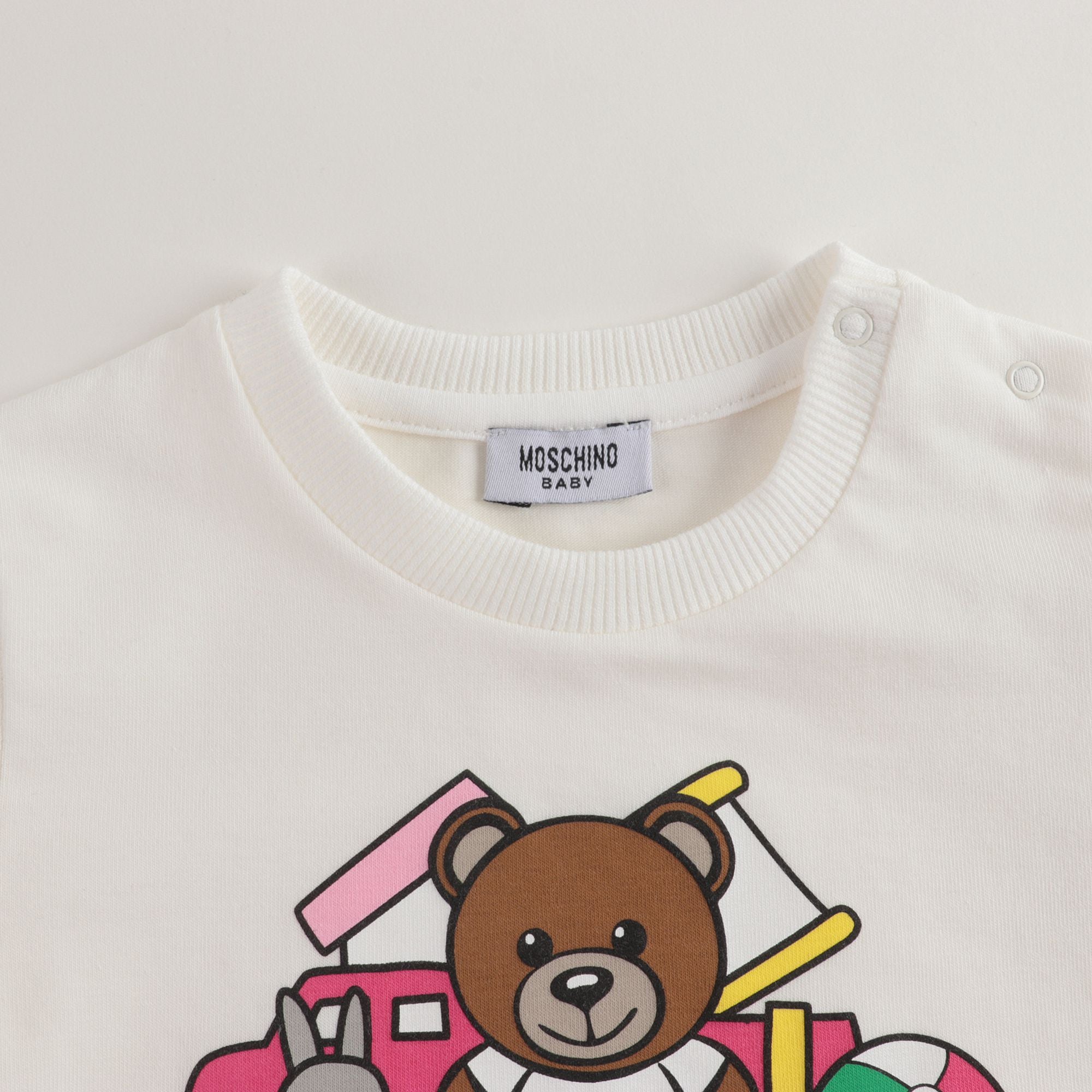 Baby Boys & Girls Ivory & Pink Cotton Shorts Set