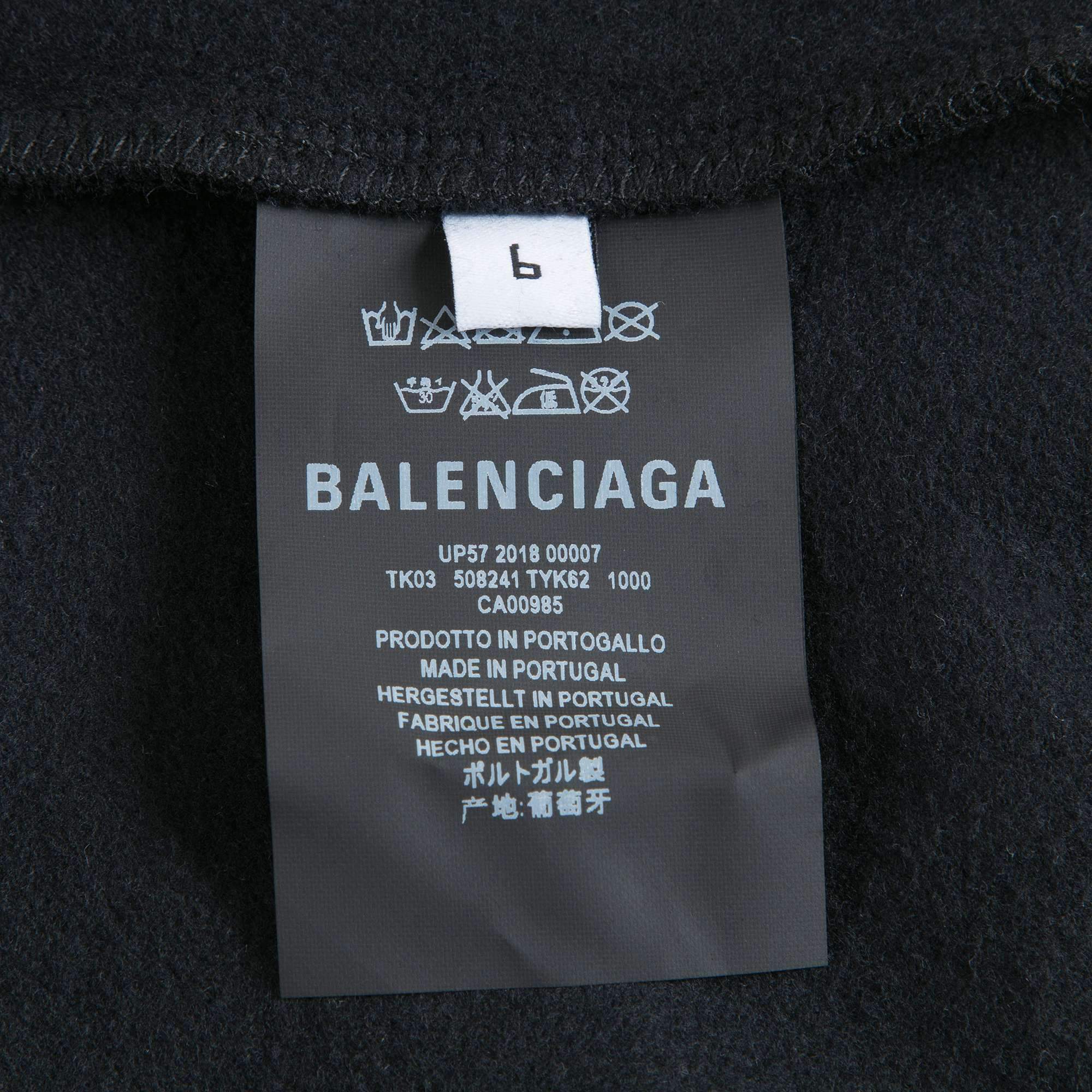 Boys Black "Think Big" Cotton Sweatshirt
