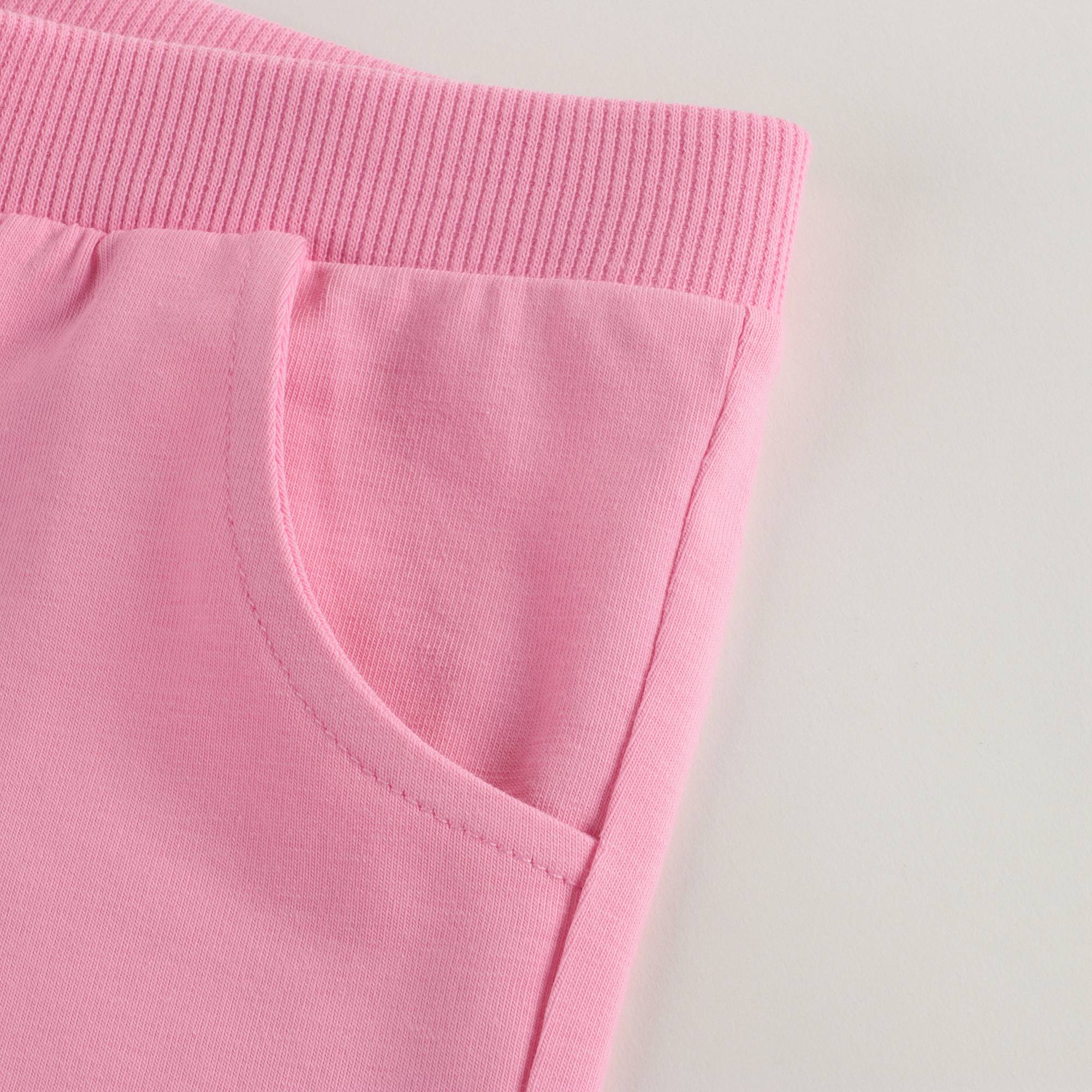 Baby Boys & Girls Ivory & Pink Cotton Shorts Set