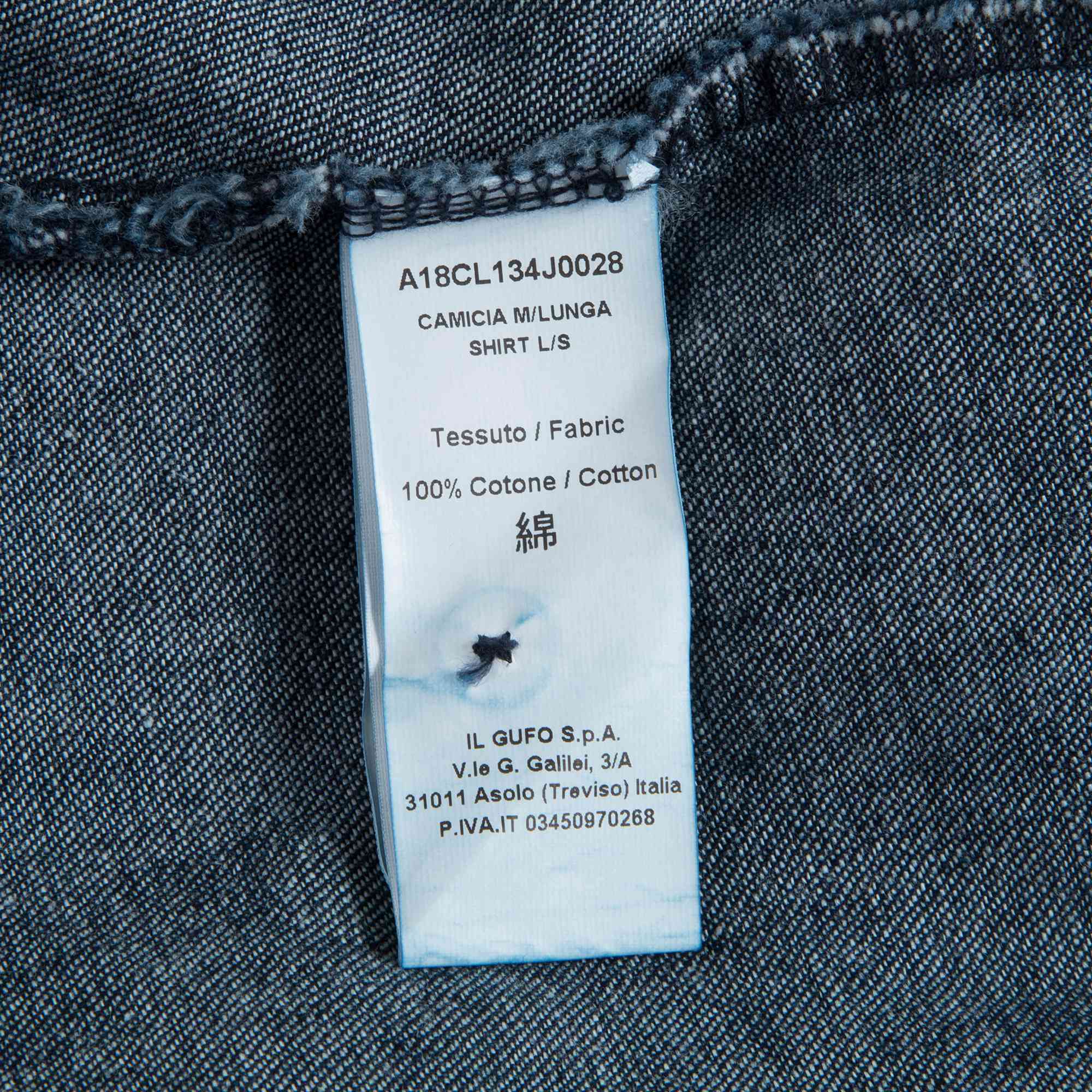 Girls Dark Blue Cotton Shirt