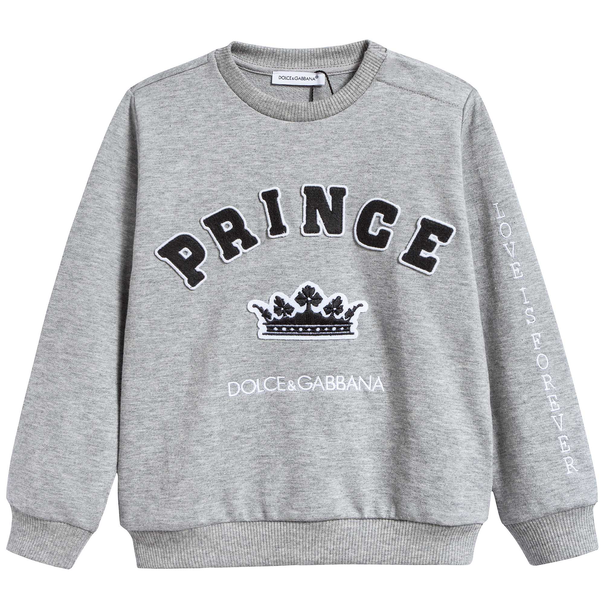 Baby Boys Melange Grigi Cotton Sweatshirt