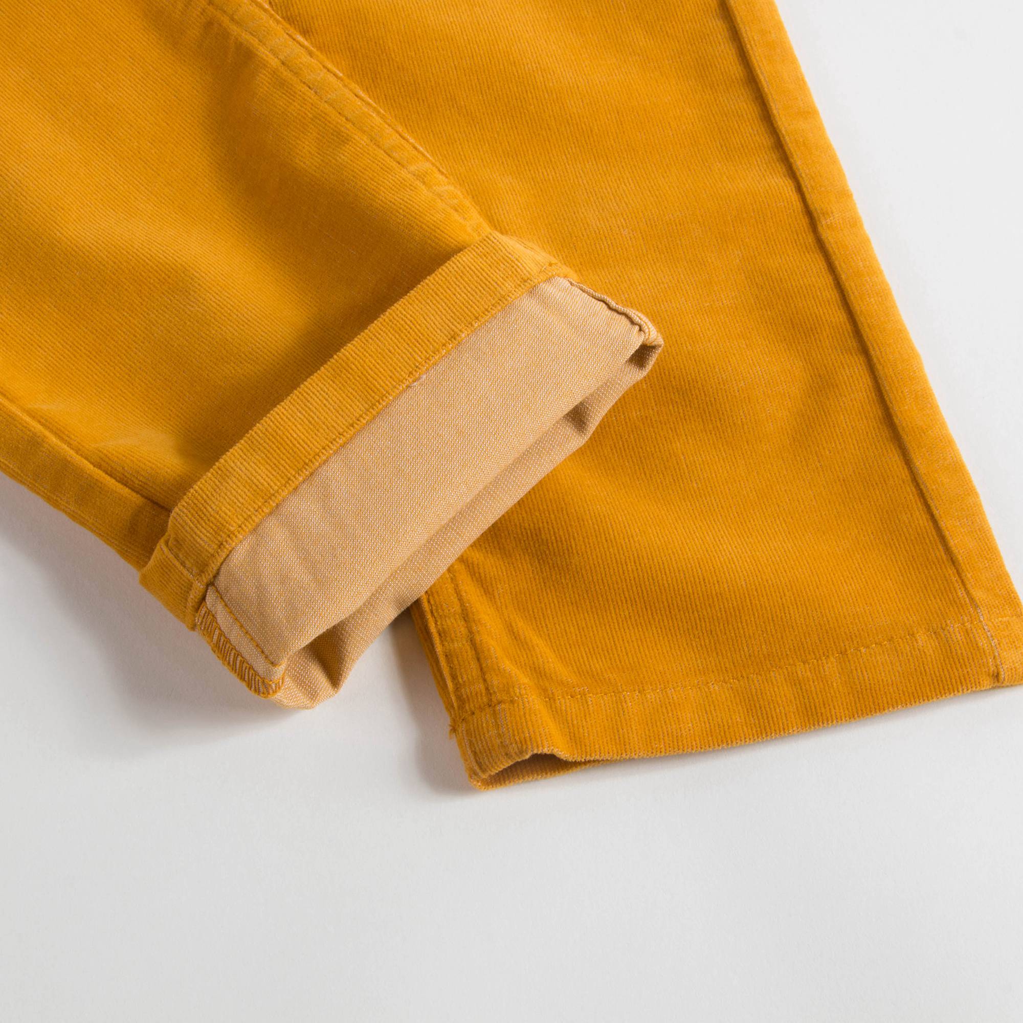 Girls Yellow Cotton Trousers
