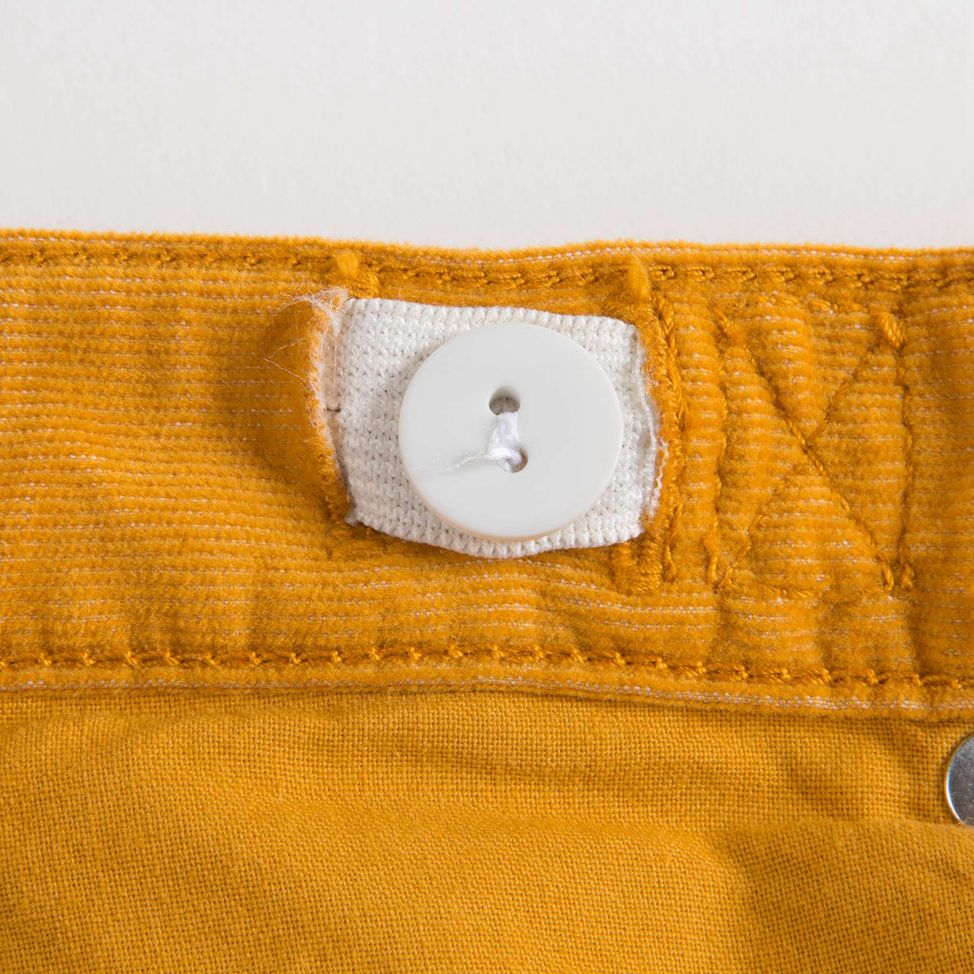 Girls Yellow Cotton Trousers