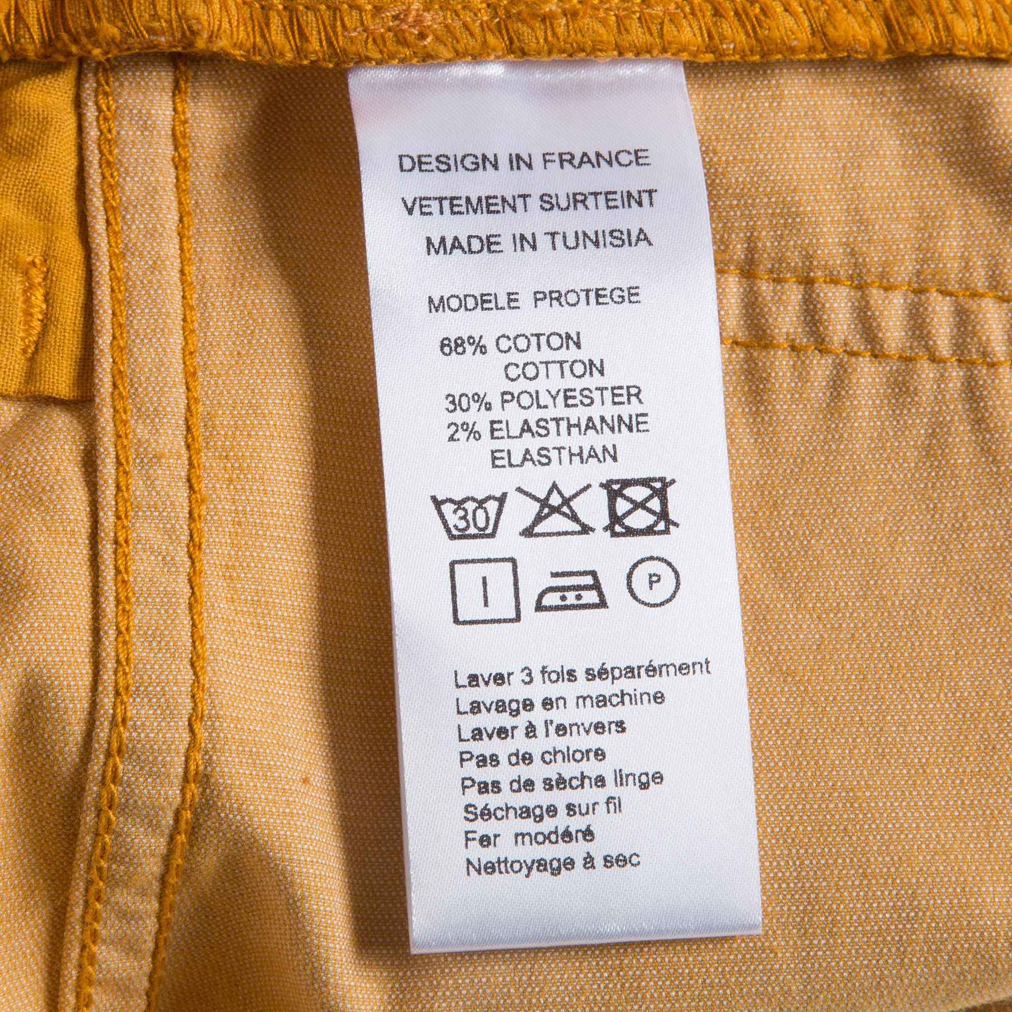 Girls Yellow Cotton Trousers