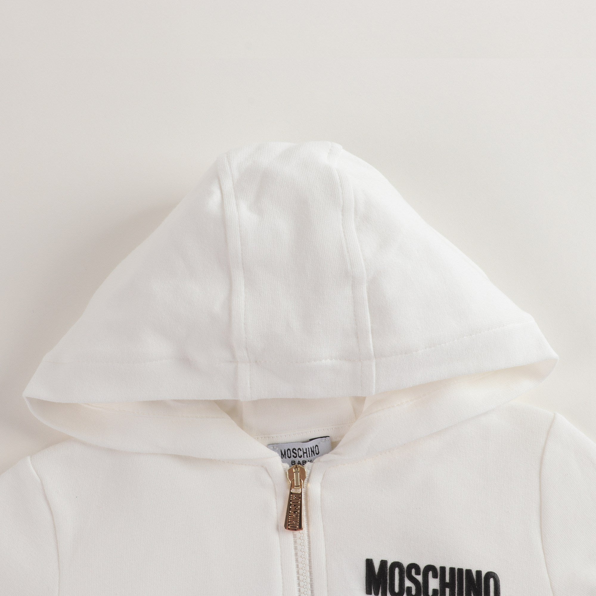 Baby Boys & Girls Ivory Zip Hooded Sweatshirt
