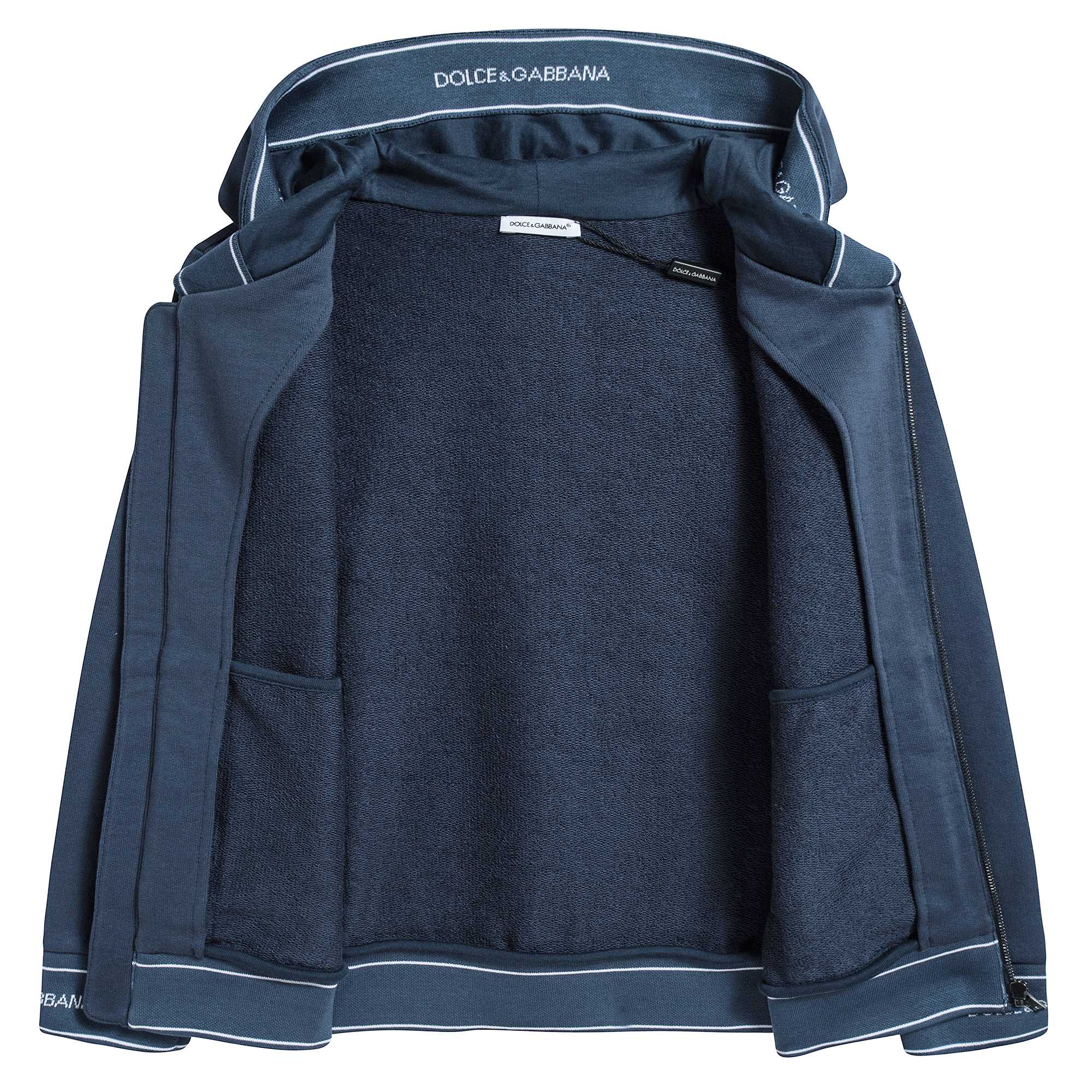 Boys Navy Blue Cotton Cardigan