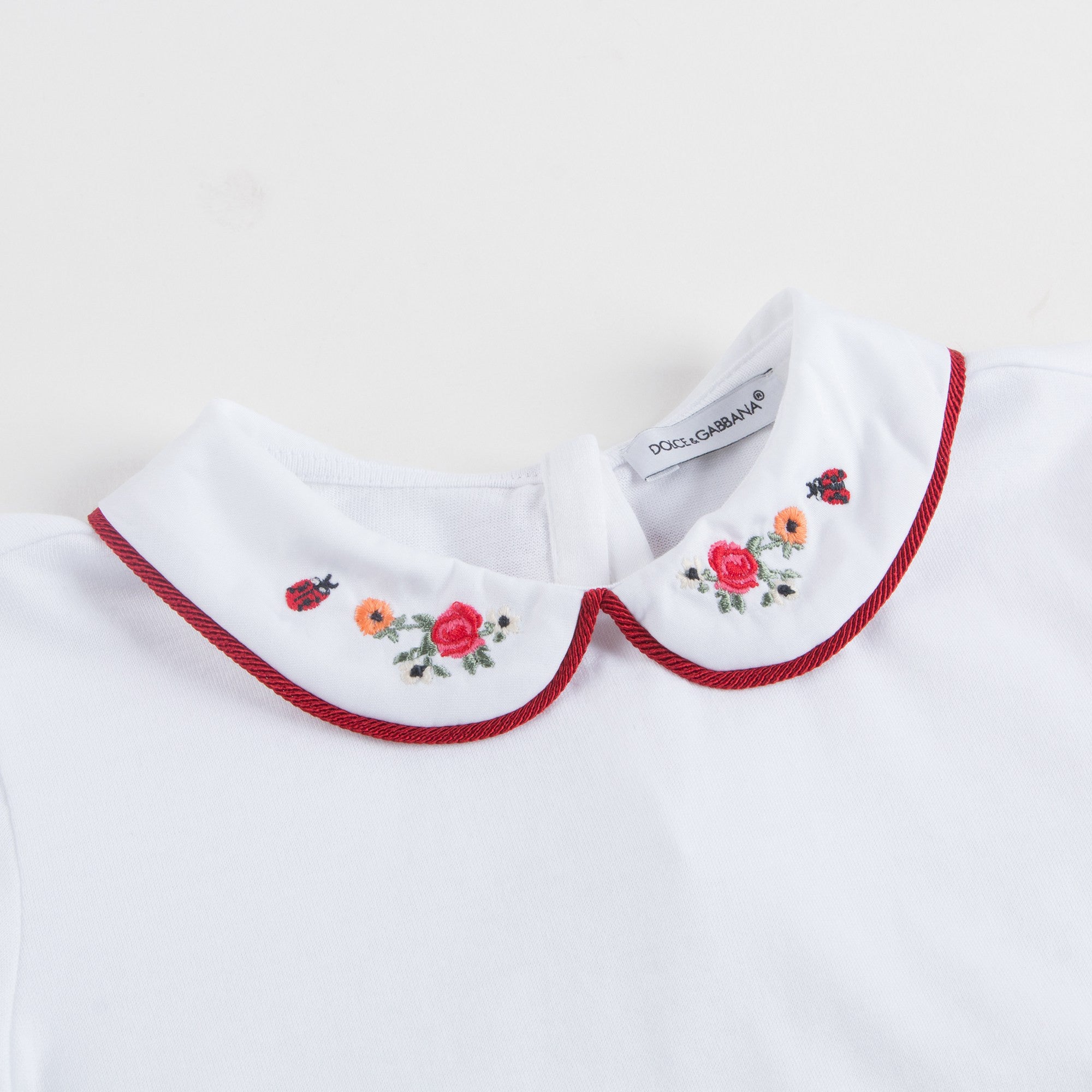 Girls White Cotton Blouse With Collar
