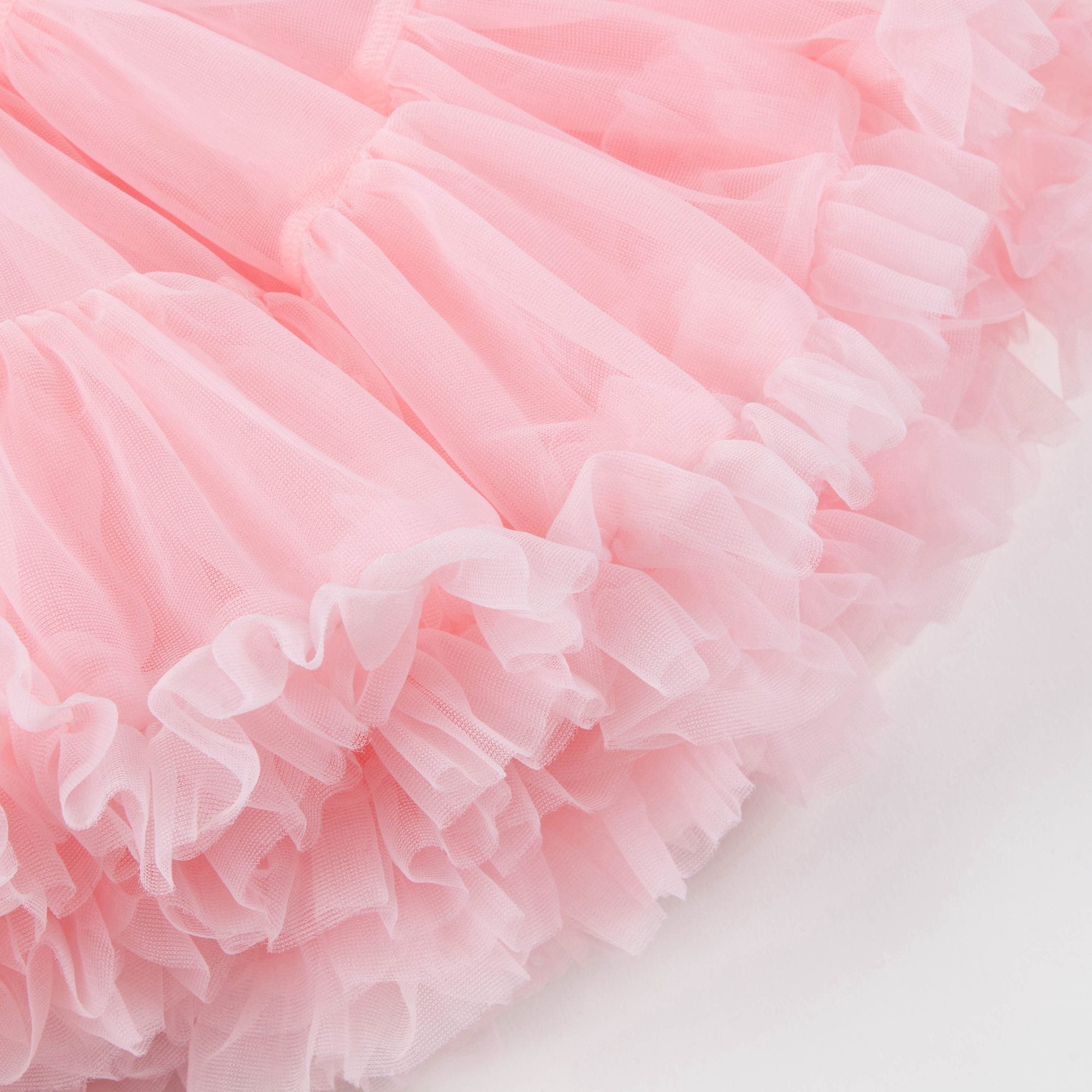 Girls Rose Pink Nylon Knitted Skirt