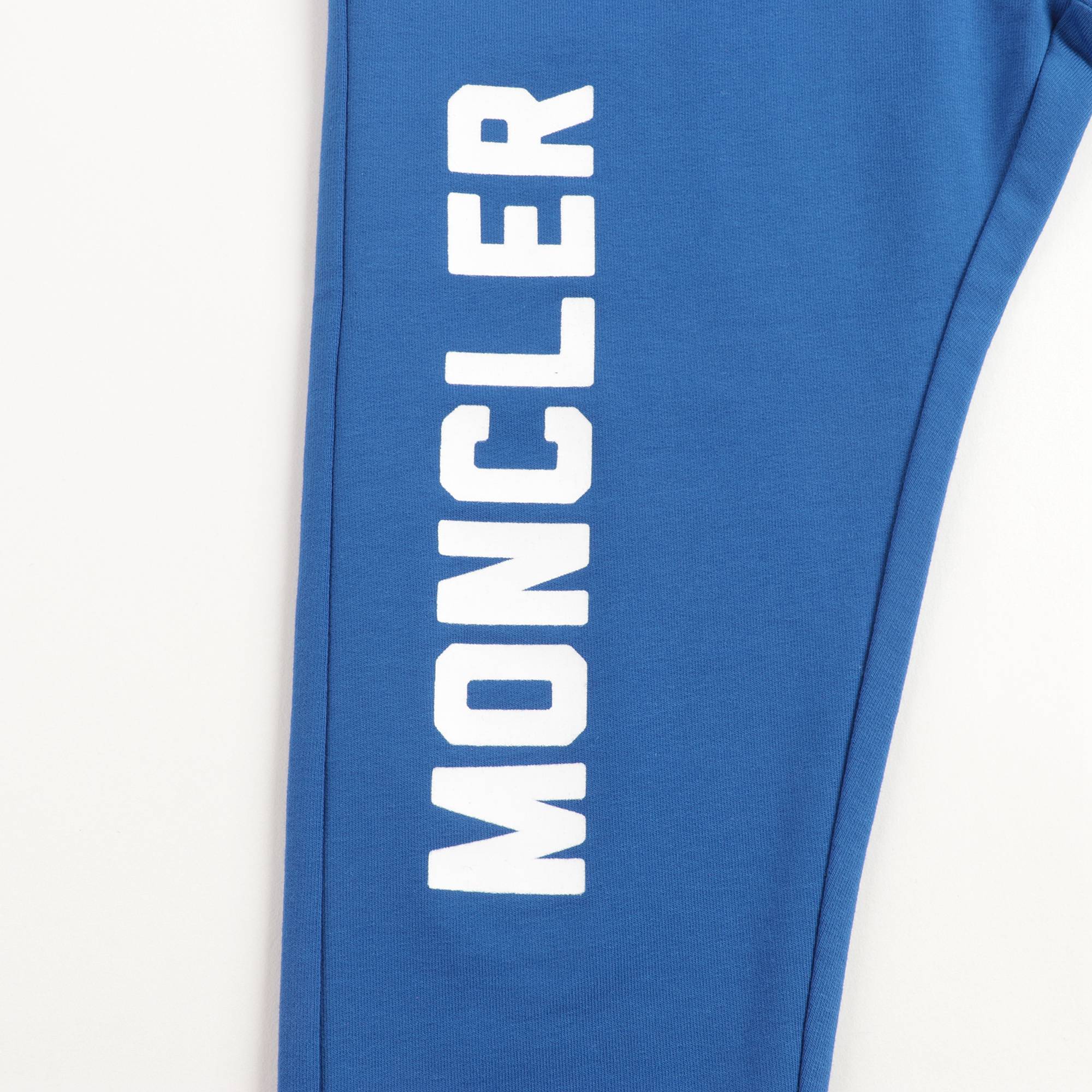 Baby Boys Blue Logo Cotton Trousers